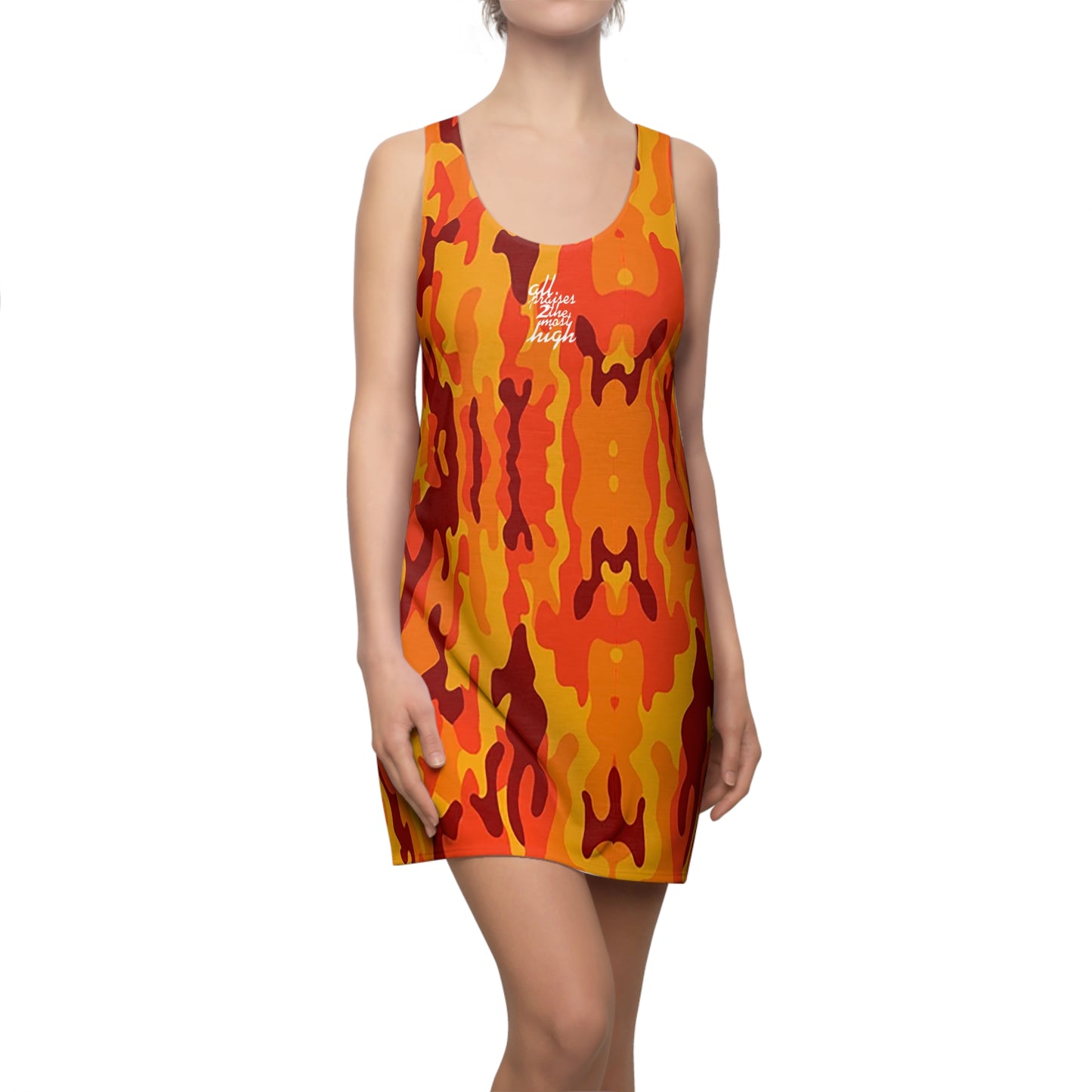 UNO ALL PRAISES Women's Cut & Sew Racerback Dress Camo Collection