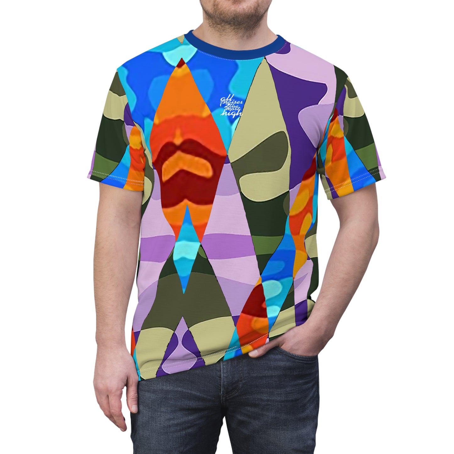 UNO ABSTRACTS Unisex Cut & Sew Tee (AOP)