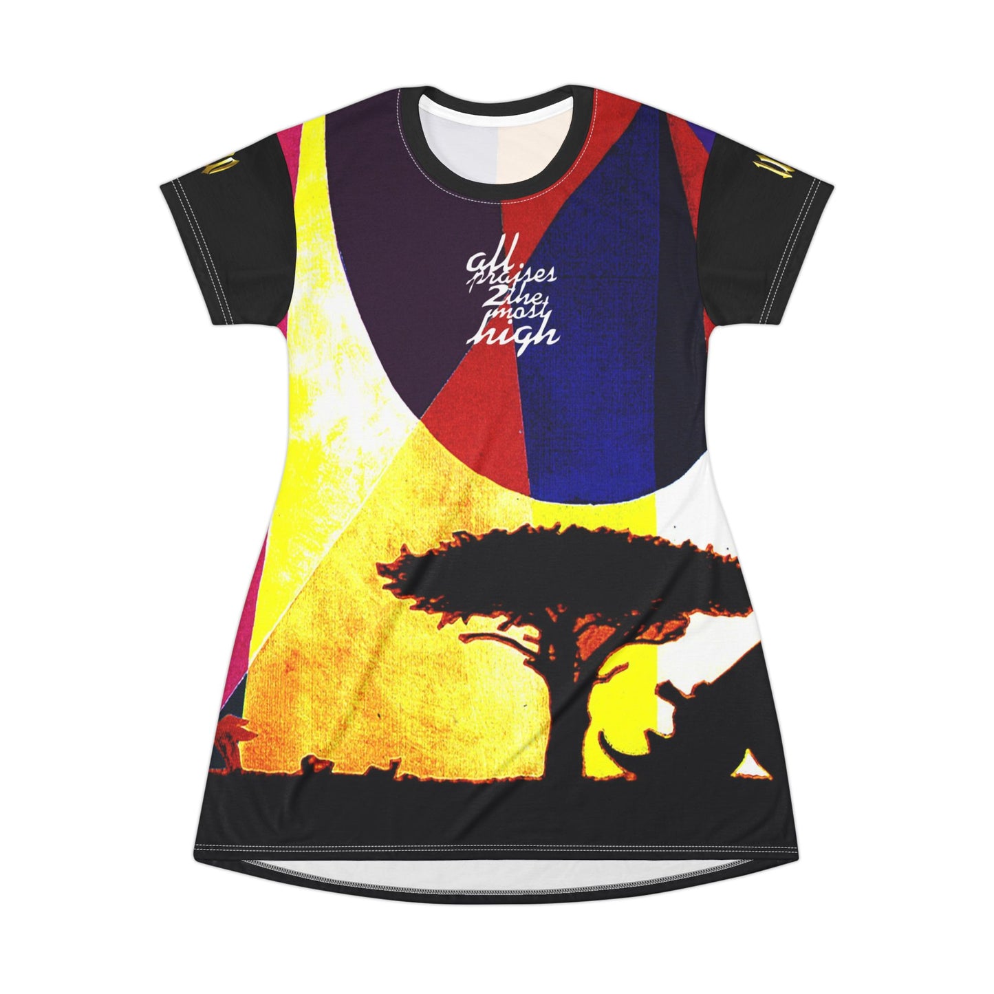 UNO RHINOSUNSET STOPKILL'N All Over Print T-Shirt Dress