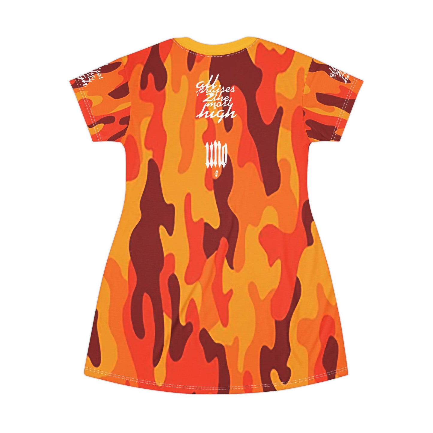 UNO ALL PRAISES All Over Print T-Shirt Dress