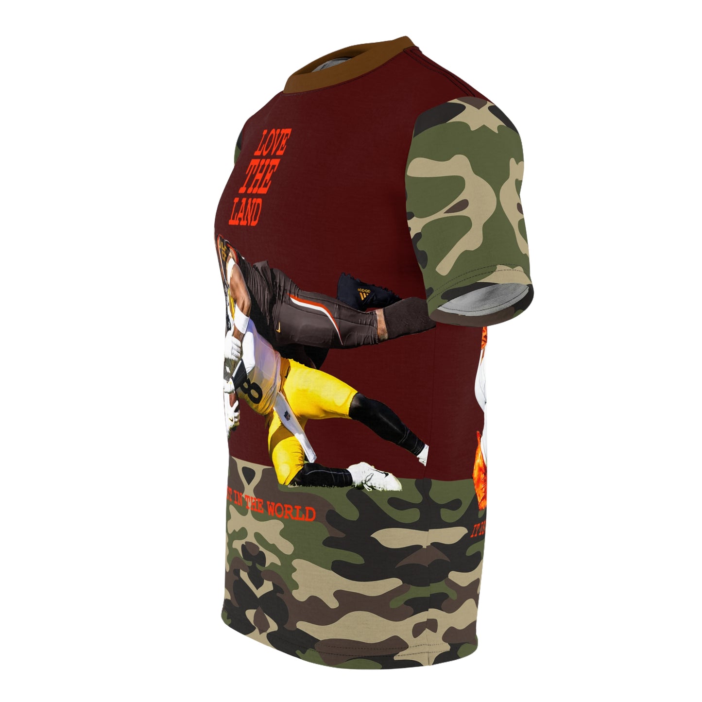 UNO LOVETHELAND BEST IN THE WORLD Unisex AOP Cut & Sew Tee Camo Collection