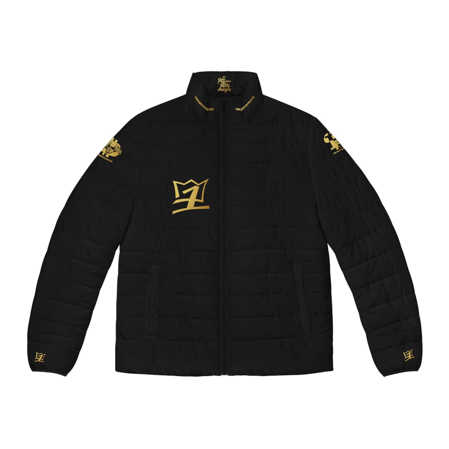 UNO BTCPANTHA BTCAFRICA Men's Puffer Jacket (AOP)