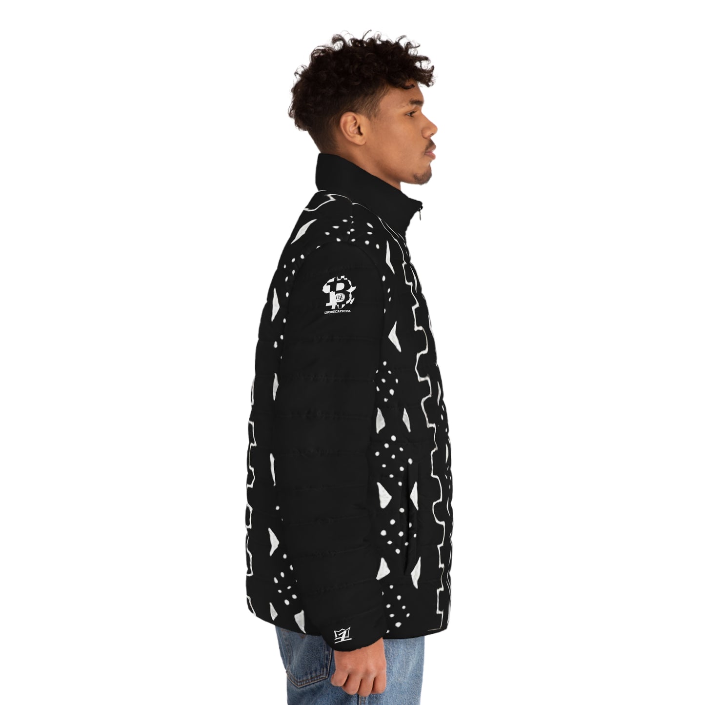 UNOBTCAFRICA Men's Puffer Jacket (AOP)