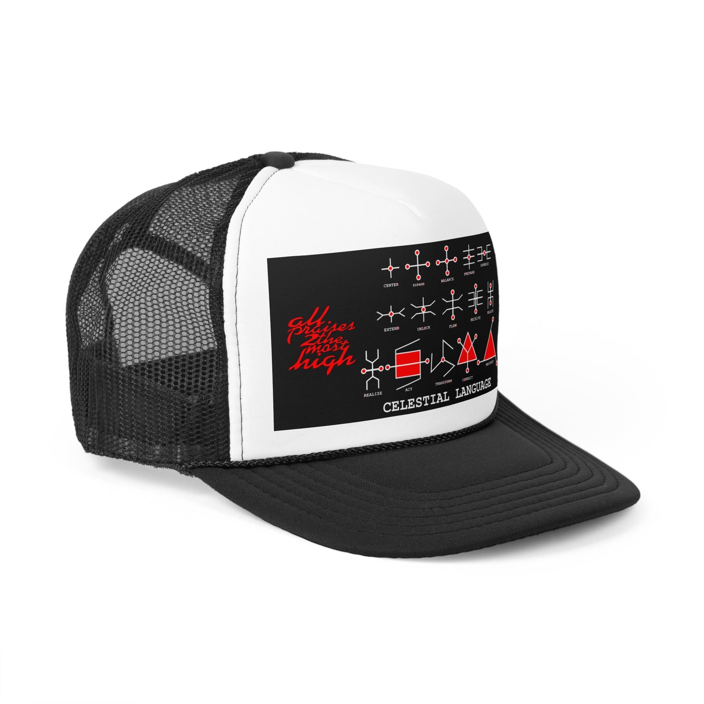 UNO ABSTRACTS CELESTIAL LANGUAGE Trucker Caps
