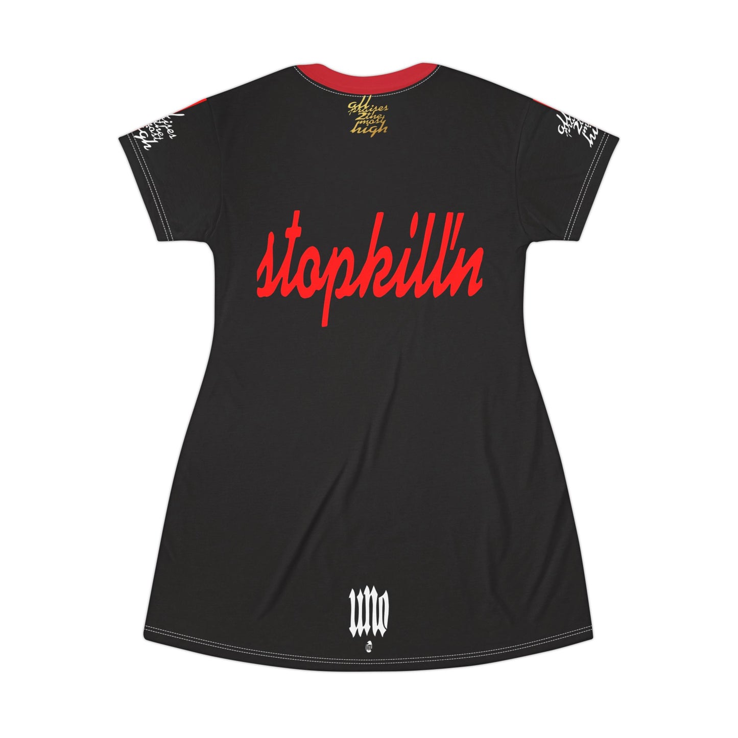 UNO LOVEHARPY STOPKILL'N All Over Print T-Shirt Dress
