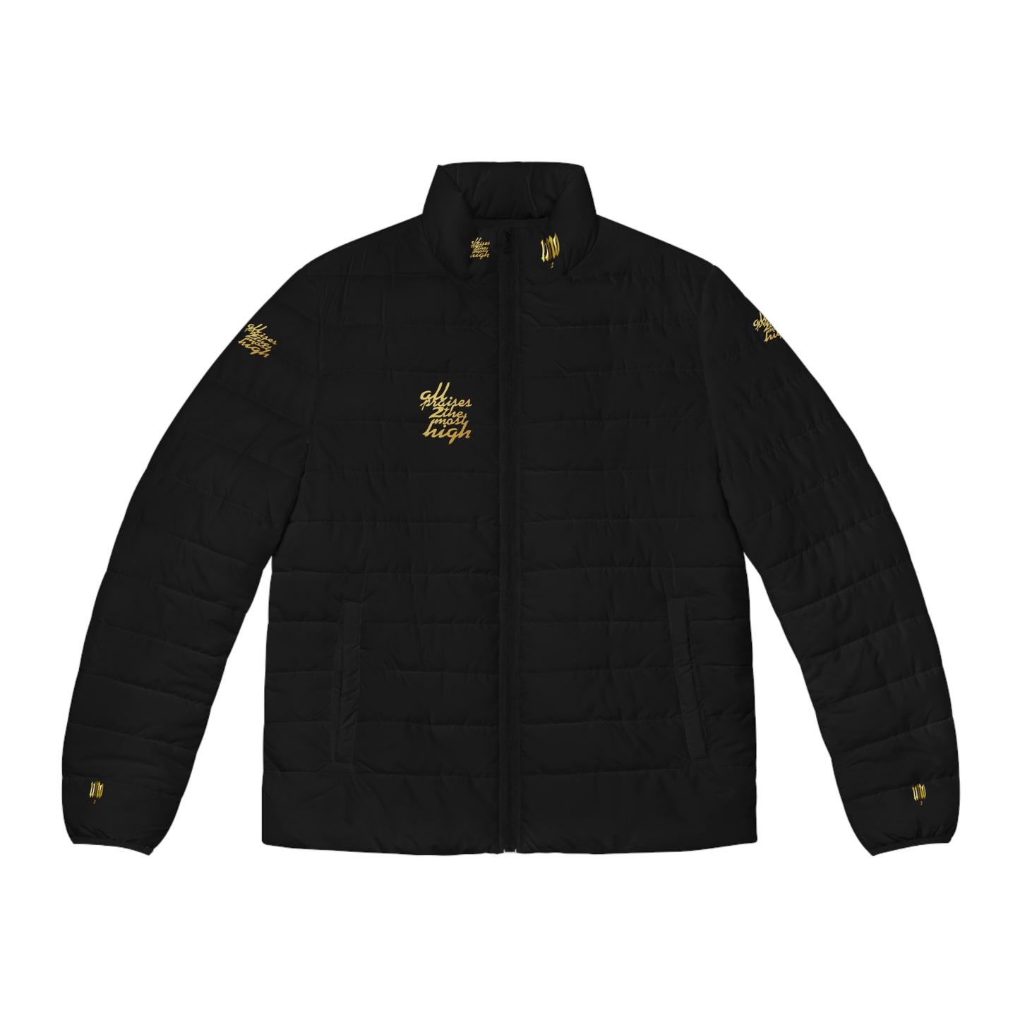 UNO LOVEMALCOLM Our Ancestors Are Watching Us Men's Puffer Jacket (AOP)