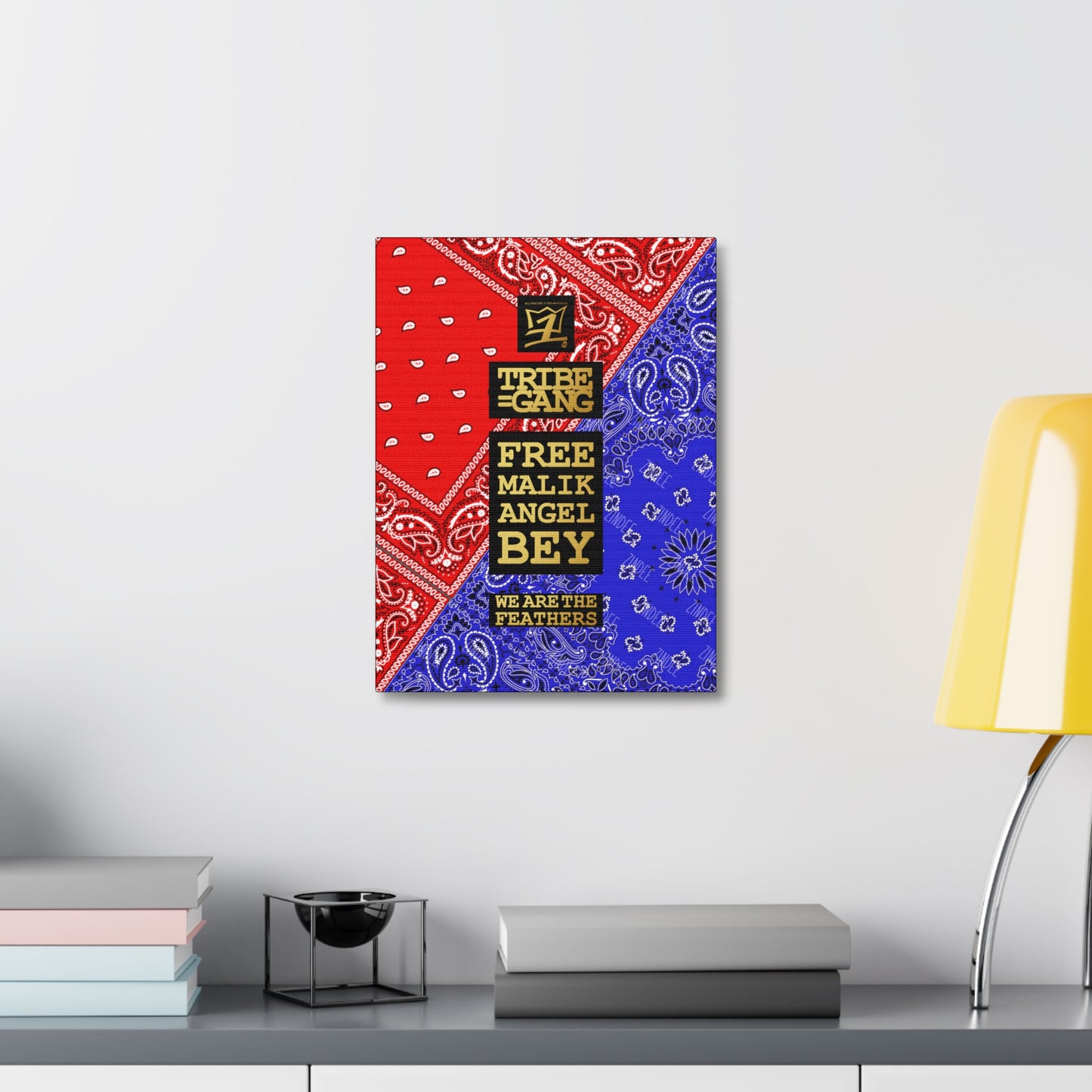 UNO ORGANIC TRIBE=GANG FREE MALIK ANGLE BEY Stretched Canvas