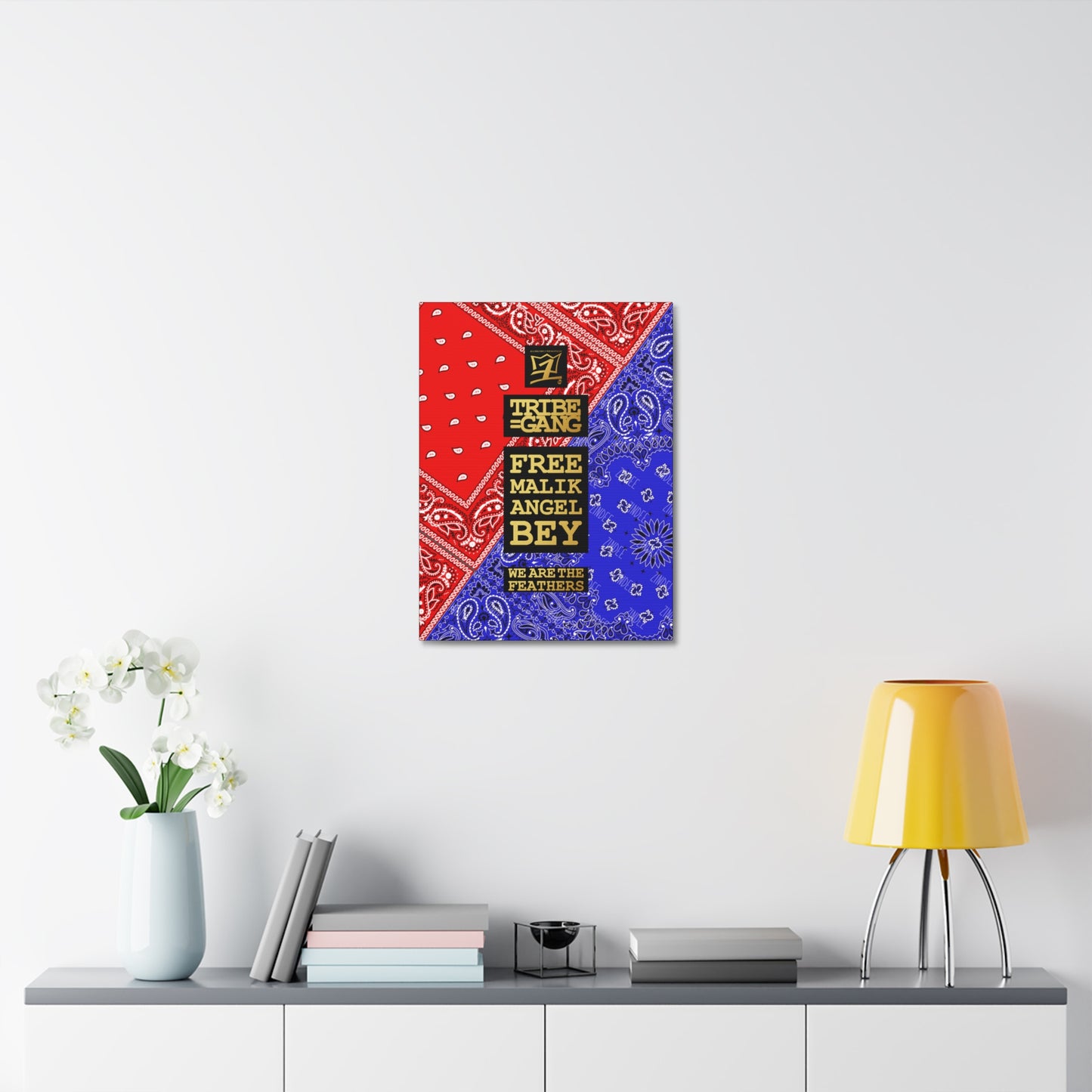 UNO ORGANIC TRIBE=GANG FREE MALIK ANGLE BEY Stretched Canvas