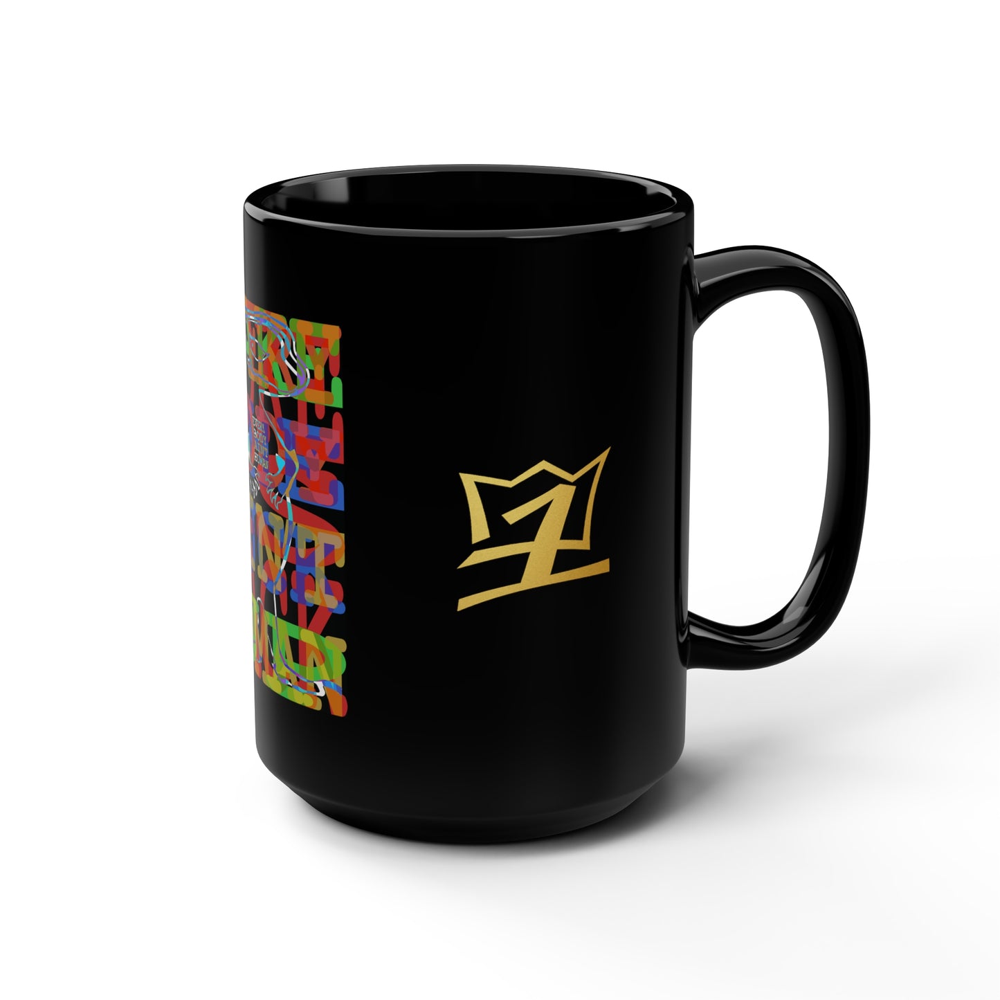 UNO GEKKO 2THEREPUBLIC EVERYBODY AIN'T HUMAN Black Mug, 15oz