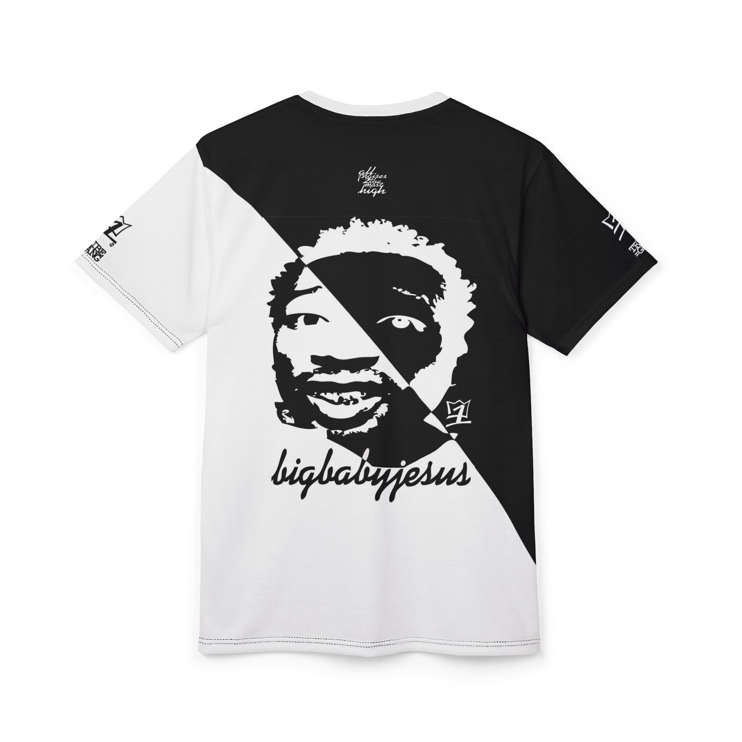 UNO ORGANIC WE ARE THE FEATHERS BIGBABYJESUS Unisex Cut & Sew Tee (AOP)