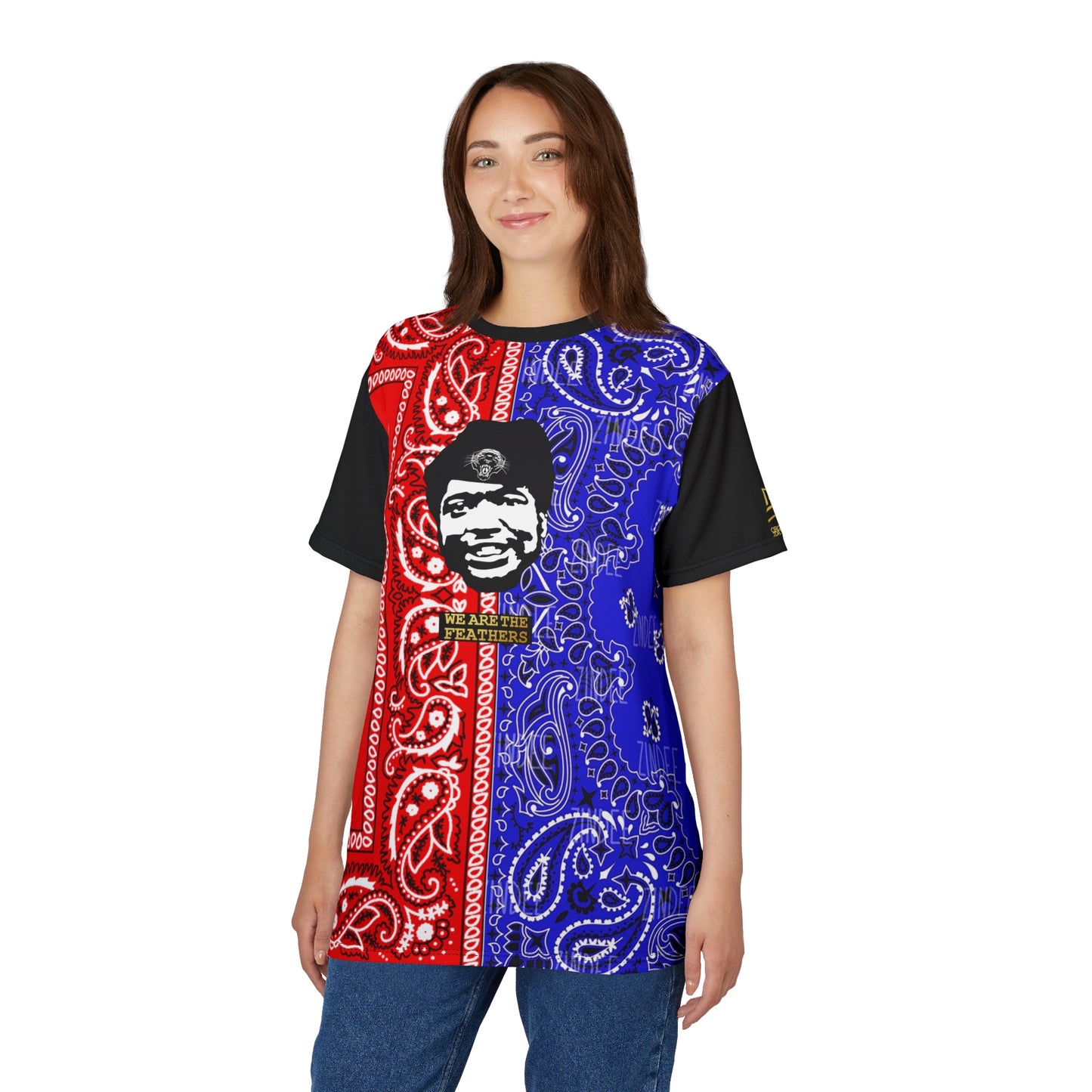 UNO ORGANIC WE ARE THE FEATHERS FREDIS4EVA Unisex Cut & Sew Tee (AOP)