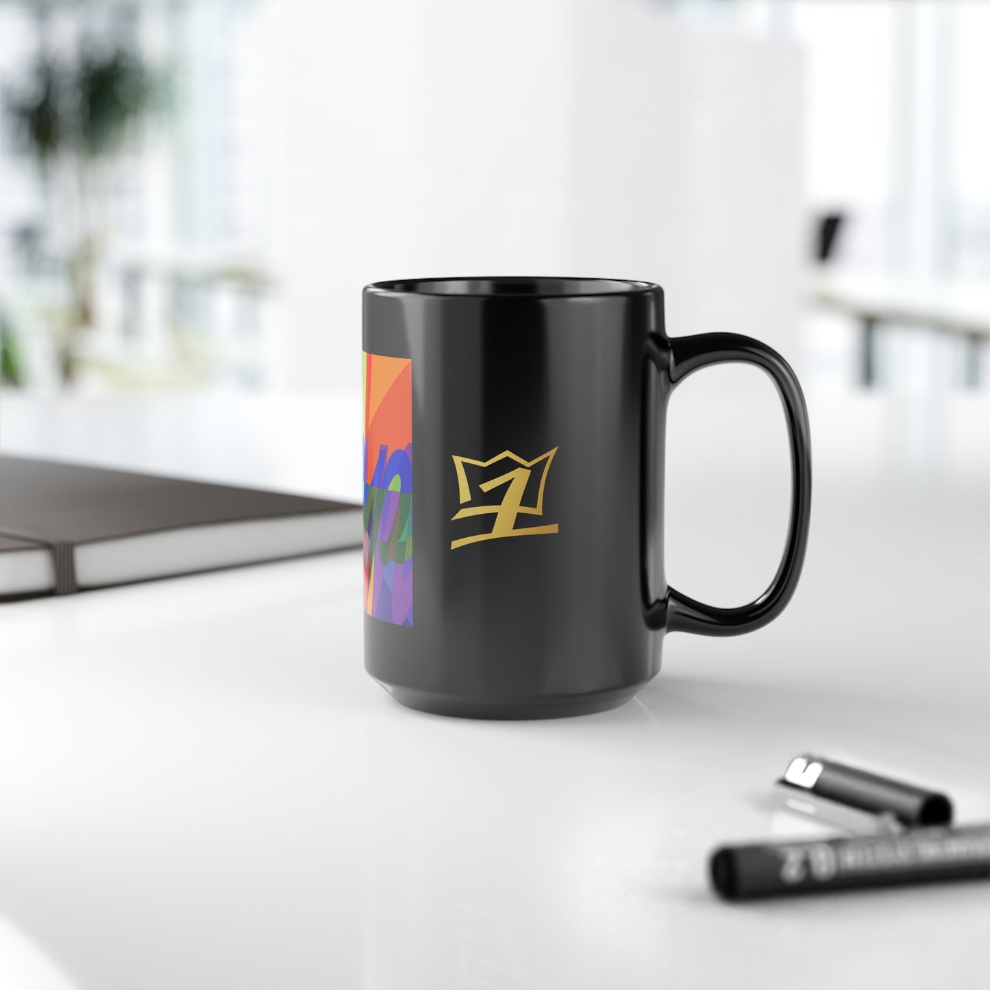 UNO STOPKILL'N UNOWORD Black Mug, 15oz