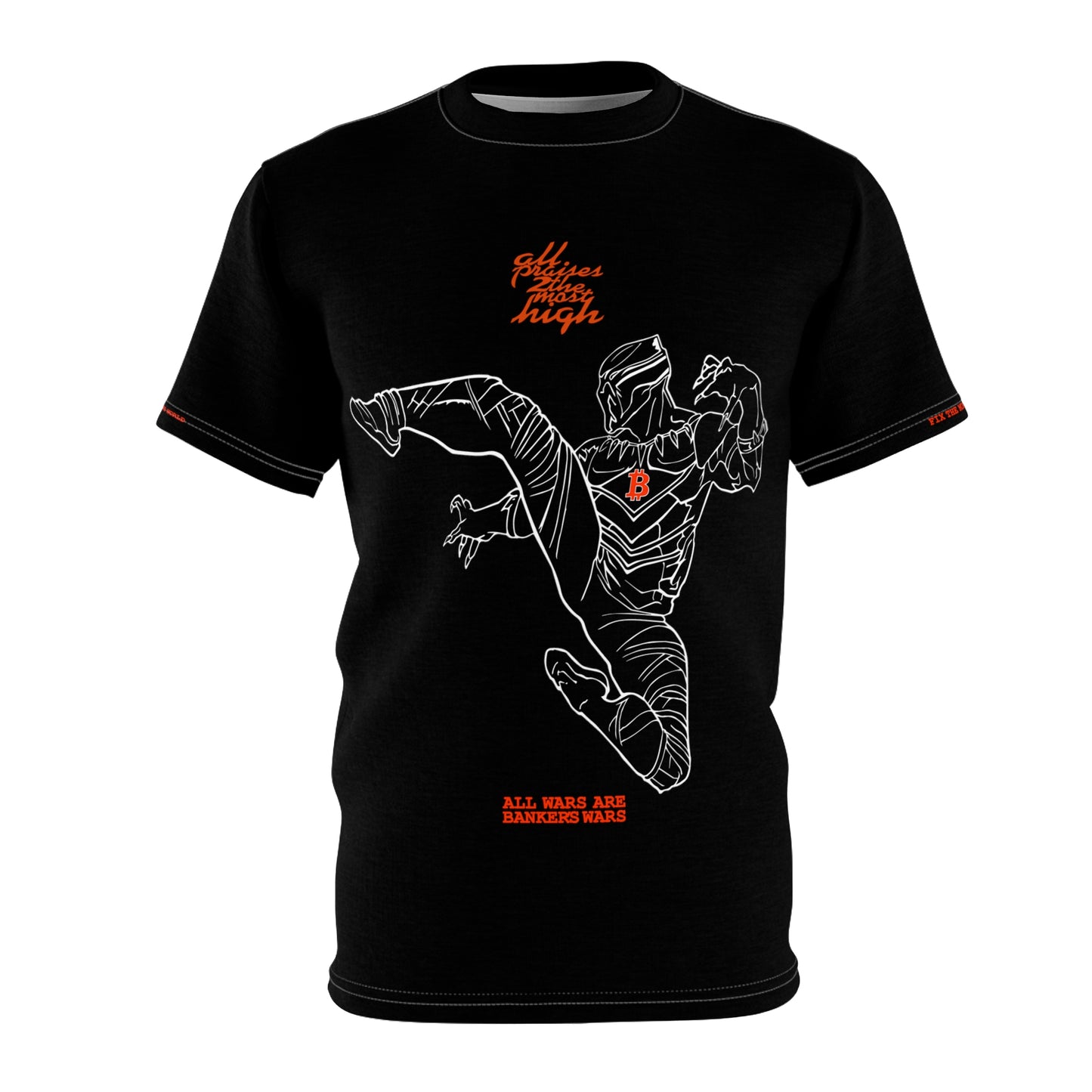UNOBTCPANTHA ALL WARS ARE BANKER'S WARS Unisex AOP Cut & Sew Tee
