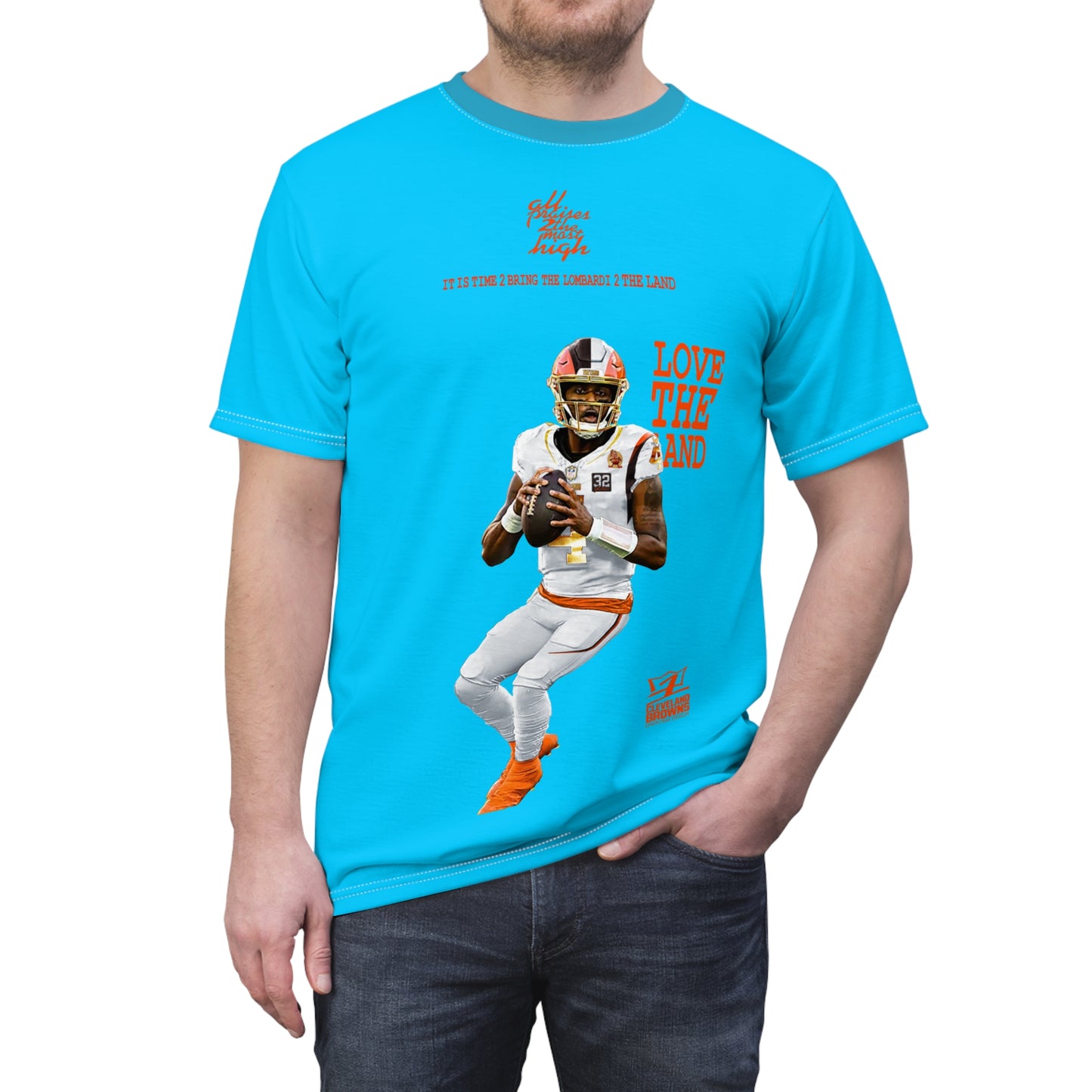 UNO LOVETHELAND LOVEDABROWNS Unisex Cut & Sew Tee (AOP)