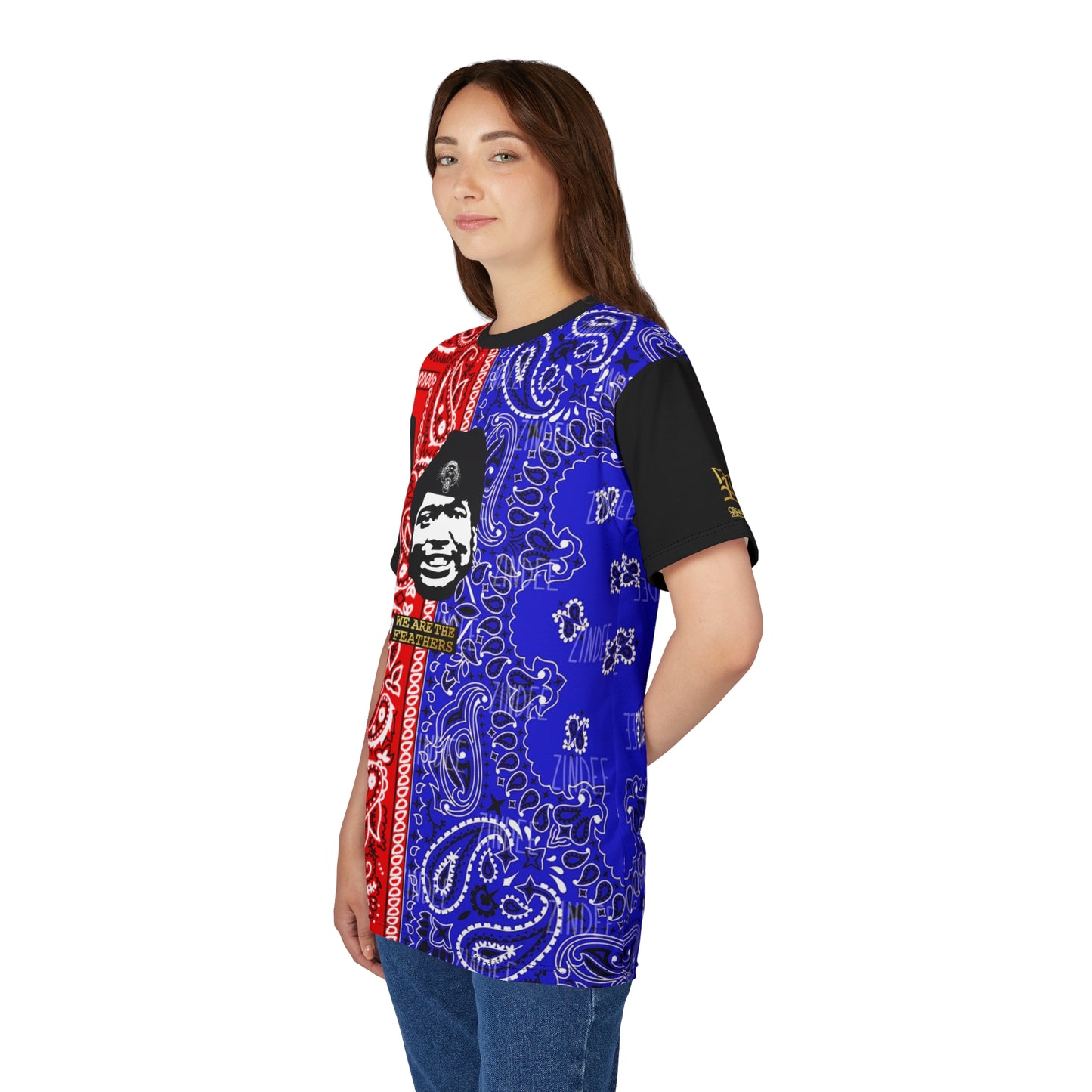 UNO ORGANIC WE ARE THE FEATHERS FREDIS4EVA Unisex Cut & Sew Tee (AOP)