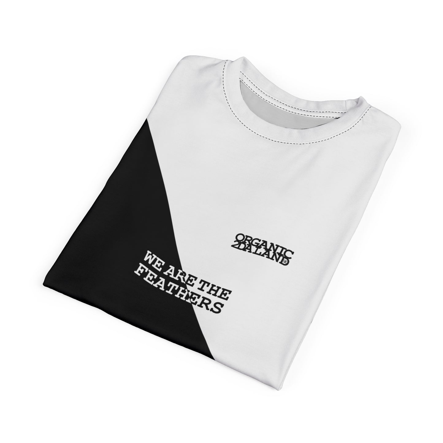 UNO ORGANIC WE ARE THE FEATHERS BIGBABYJESUS Unisex Cut & Sew Tee (AOP)