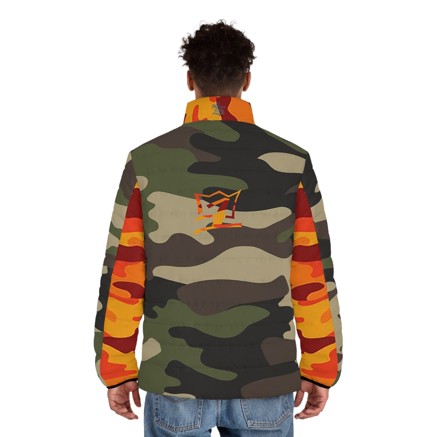 UNO PANTHA Men's Puffer Jacket (AOP) Camo Collection