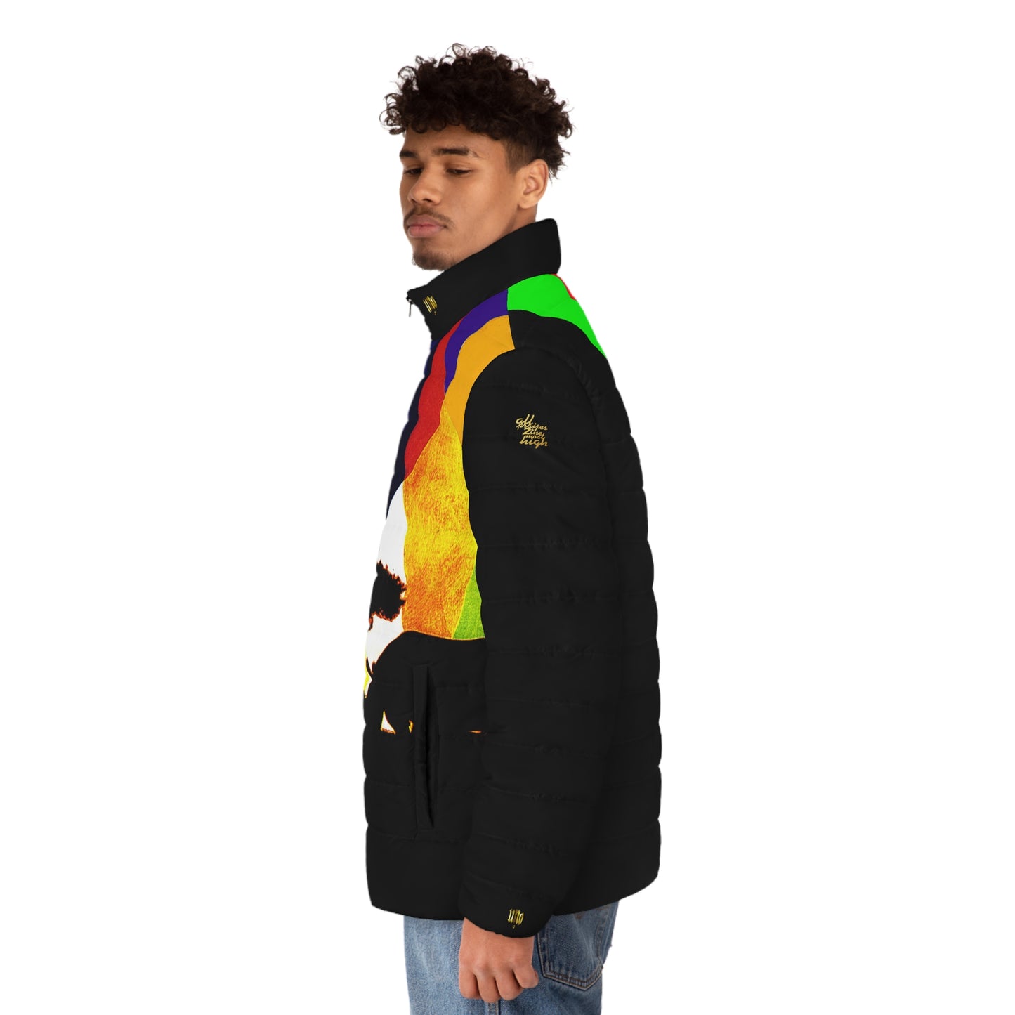 UNO RHINOSUNSET STOPKILL'N Men's Puffer Jacket (AOP)