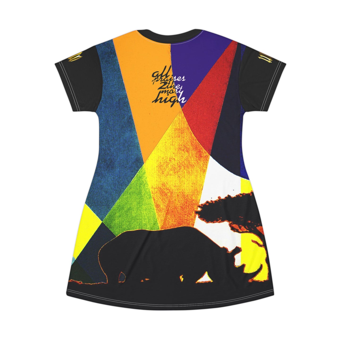 UNO RHINOSUNSET STOPKILL'N All Over Print T-Shirt Dress