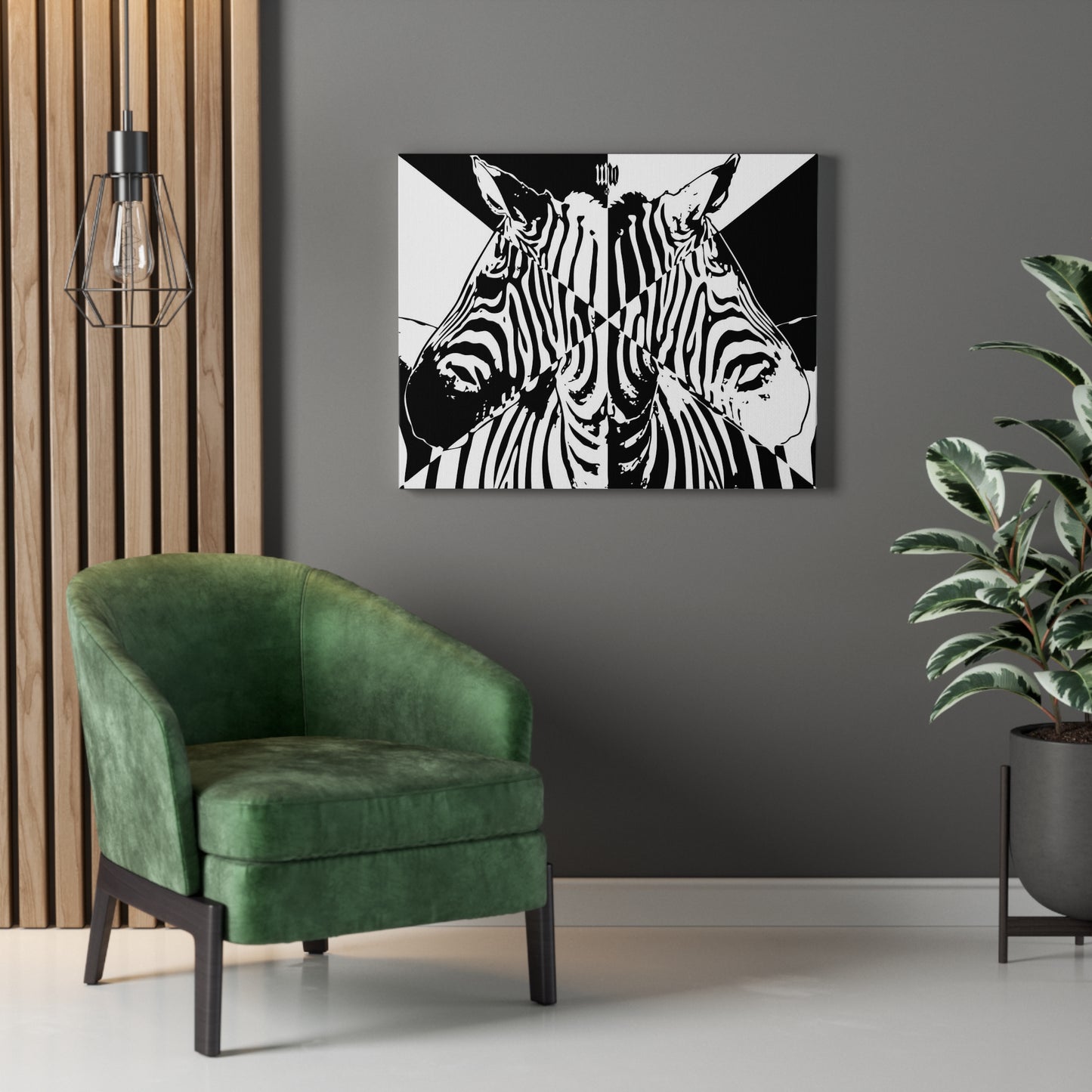 UNO STOPKILLN' LOVEZEBRA 16'x12', 24'x18', 30'x24' Stretched Canvas