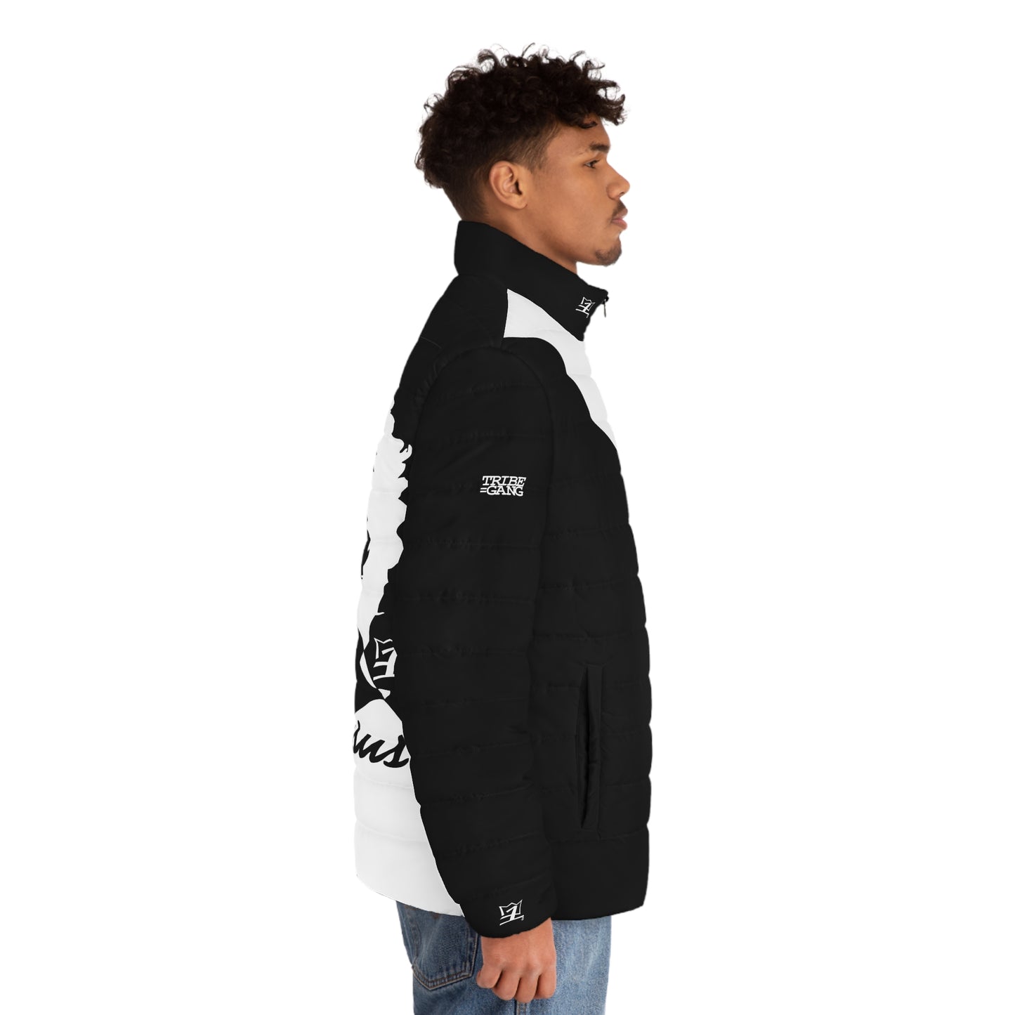 UNO ORGANIC TRIBE=GANG BIGBABYJESUS Men's Puffer Jacket (AOP)