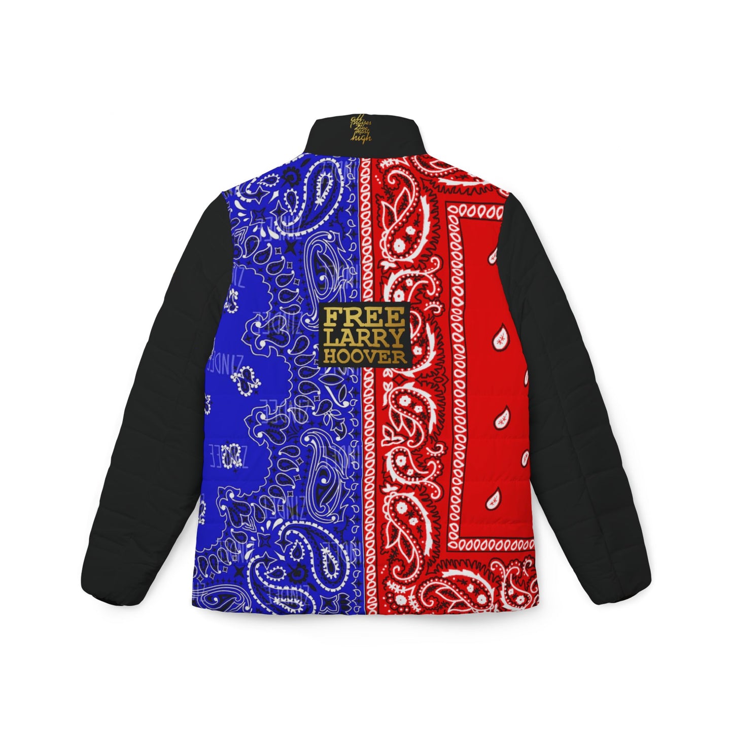 UNO ORGANIC TRIBE=GANG FREE LARRY HOOVER Women’s Puffer Jacket (AOP)