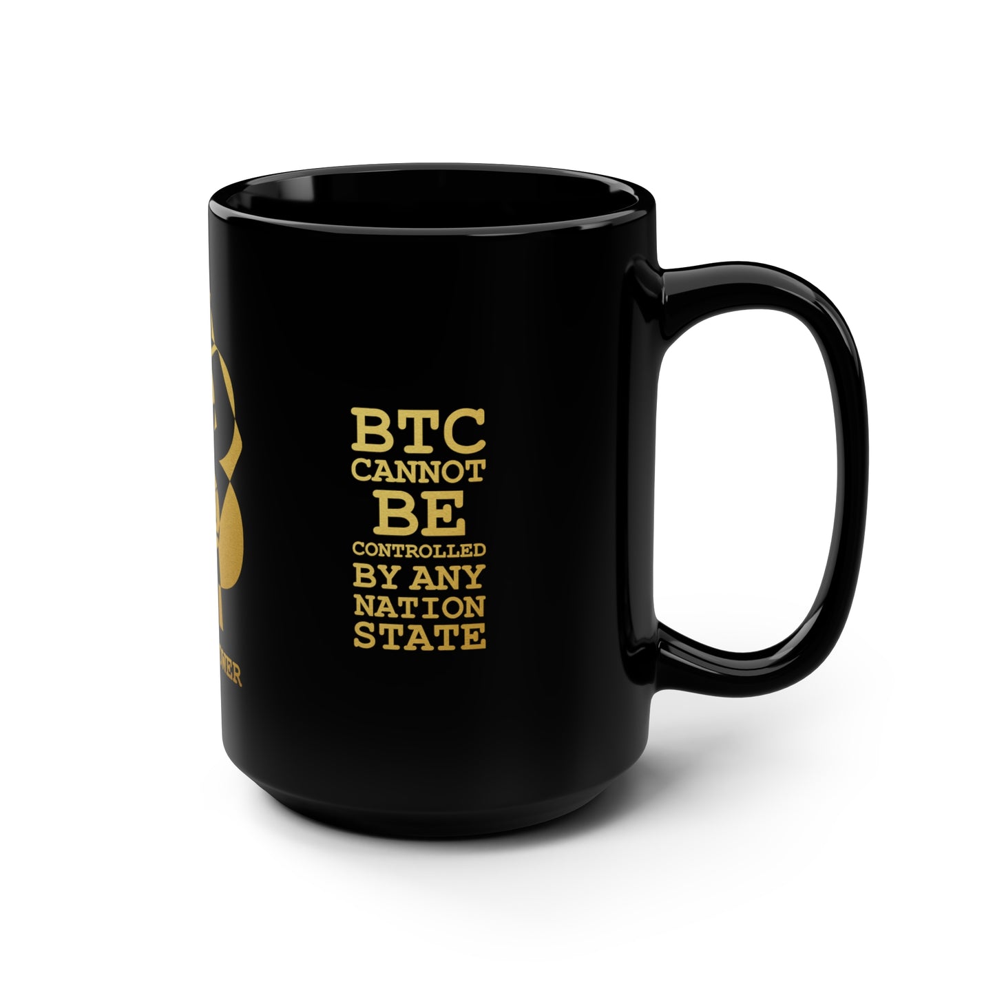 UNOBTCPOWER Black Mug, 15oz