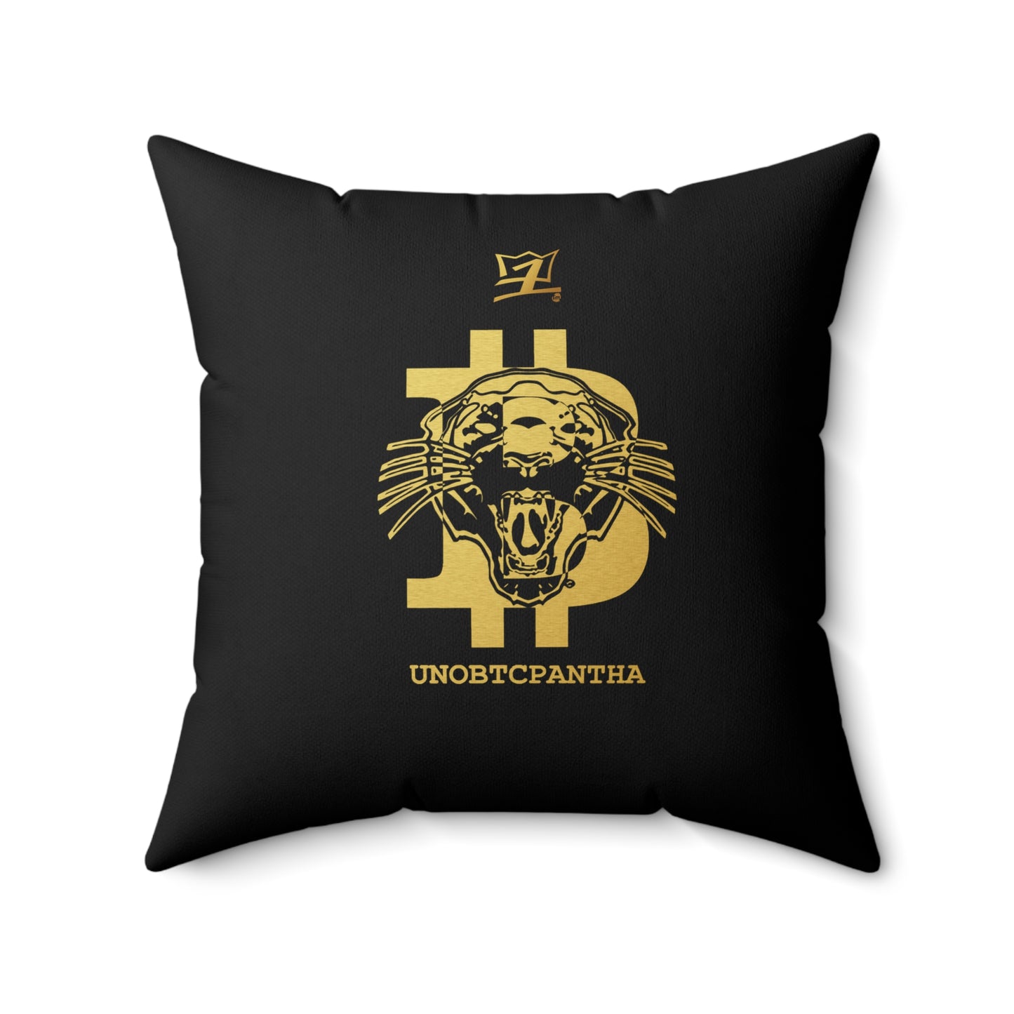 UNOBTCPOWER Faux Suede Square Pillow