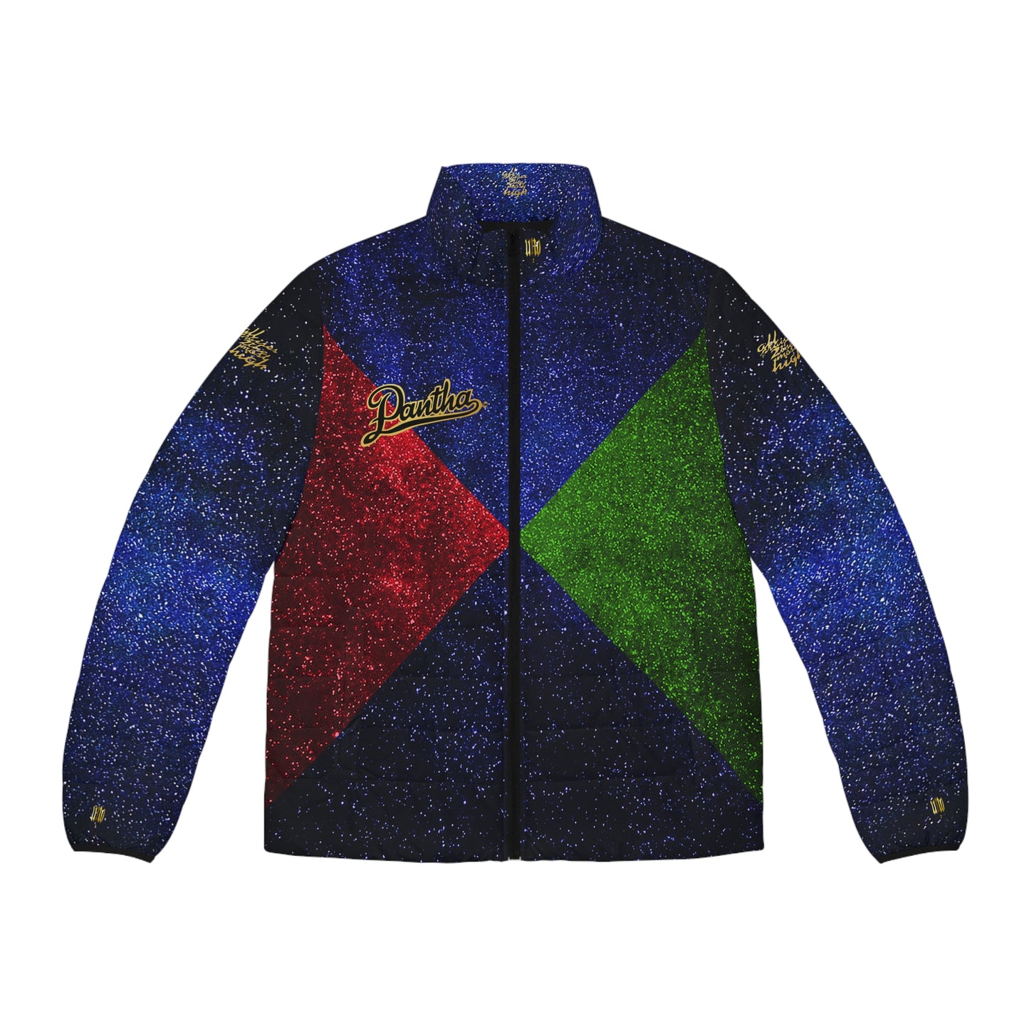 UNO PANTHA I AM THAT I AM Men's Puffer Jacket (AOP)