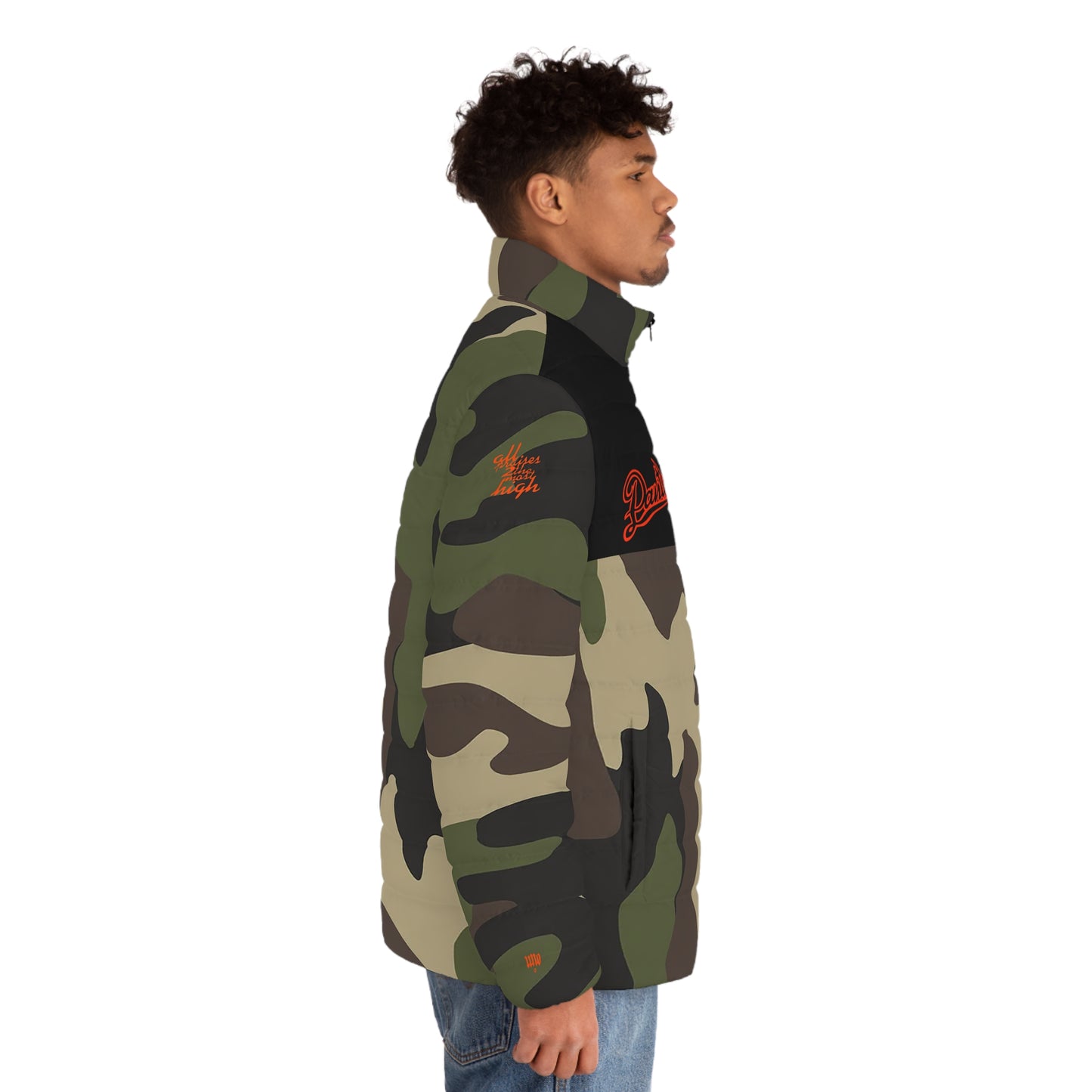 UNO PANTHA Men's Puffer Jacket (AOP) Camo Collection