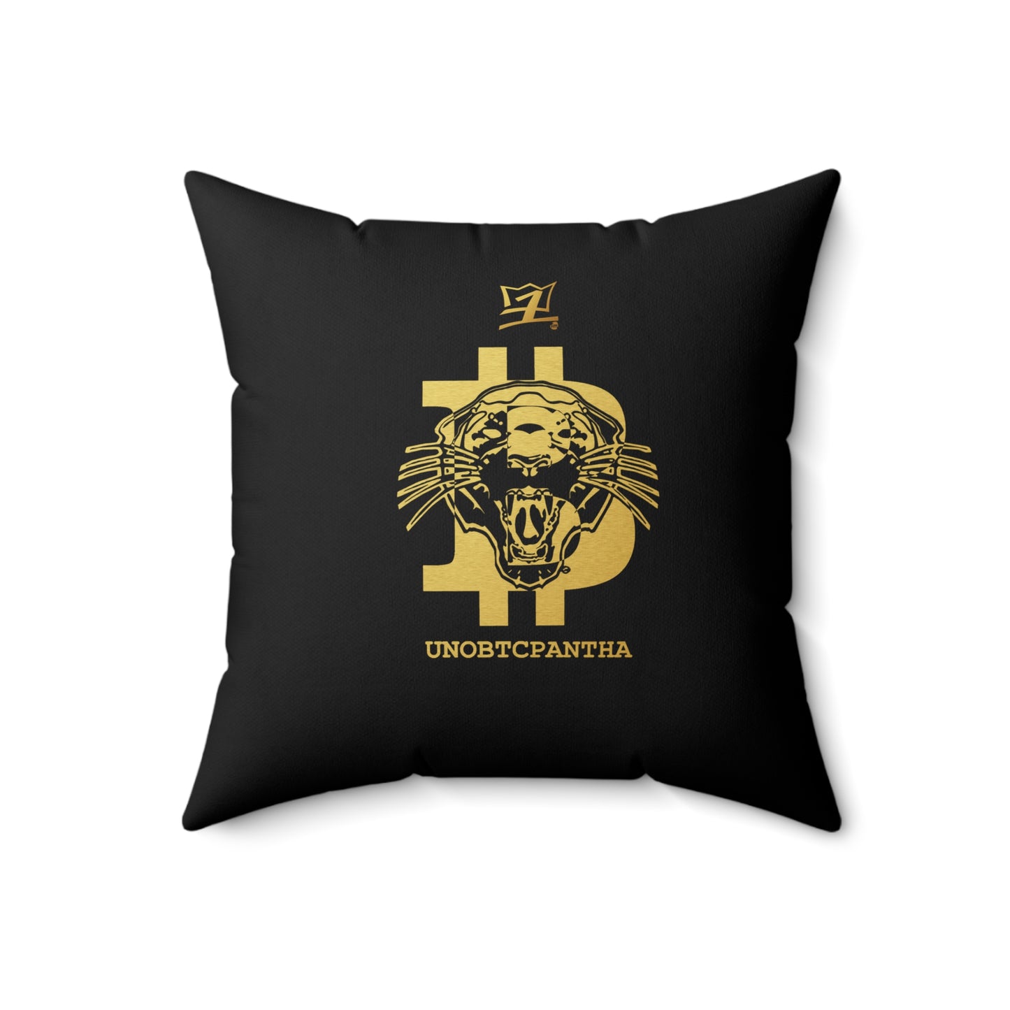 UNOBTCPANTHA Faux Suede Square Pillow