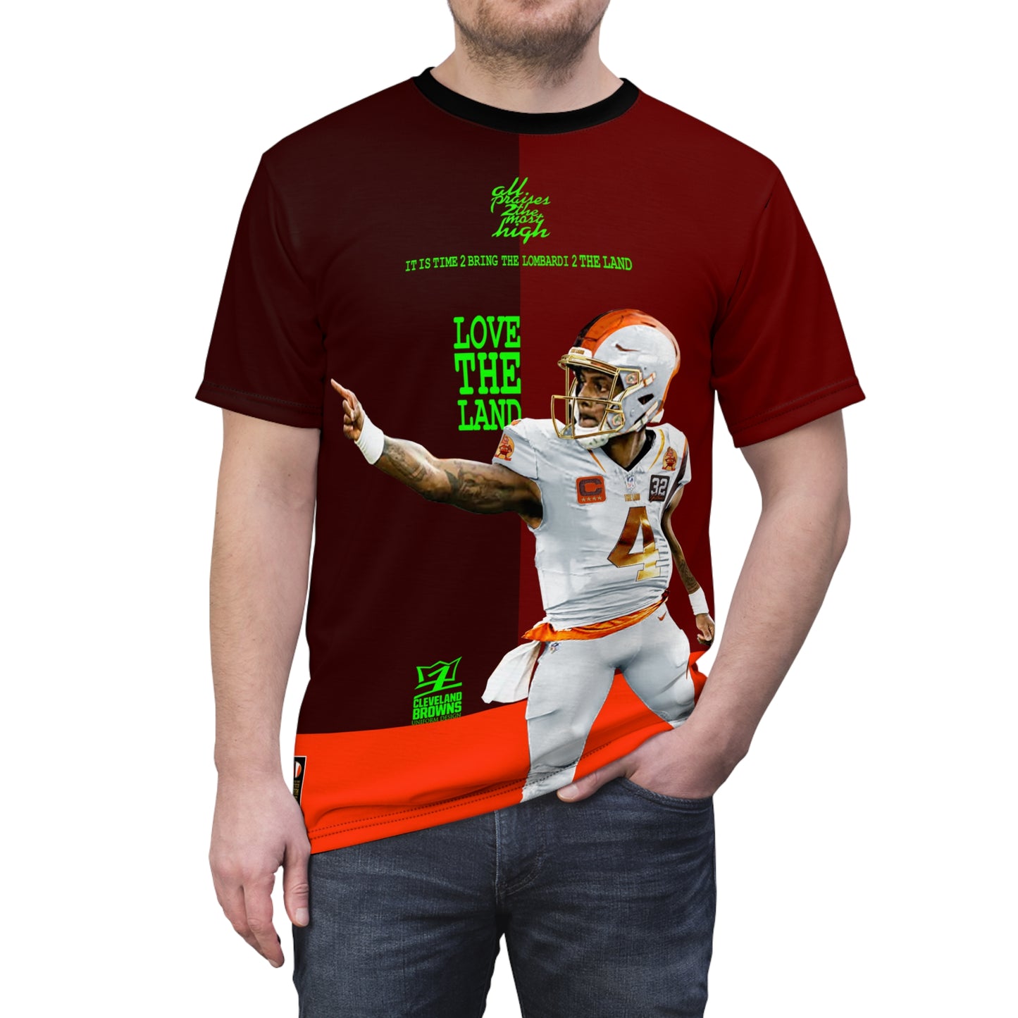 UNO LOVETHELAND LOVEDABROWNS Unisex Cut & Sew Tee (AOP)
