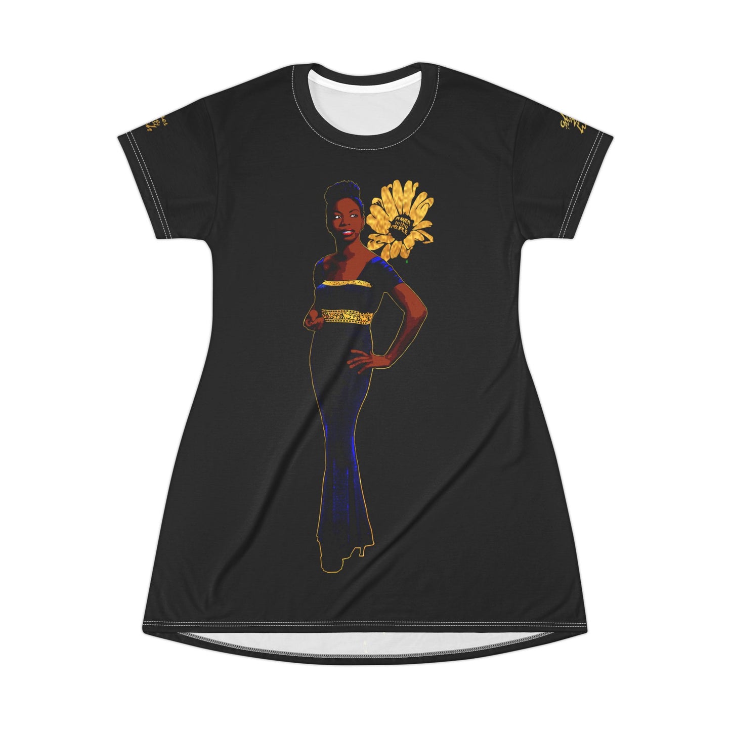 UNO LOVENINA POWERFLOWER All Over Print T-Shirt Dress