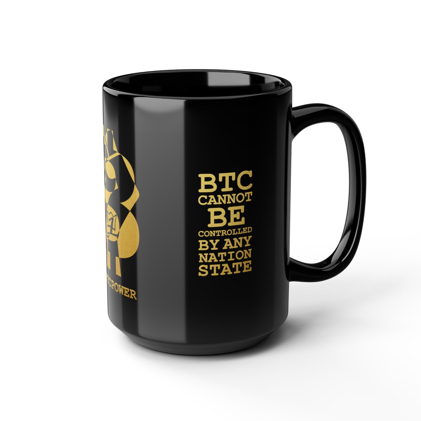 UNOBTCPOWER Black Mug, 15oz