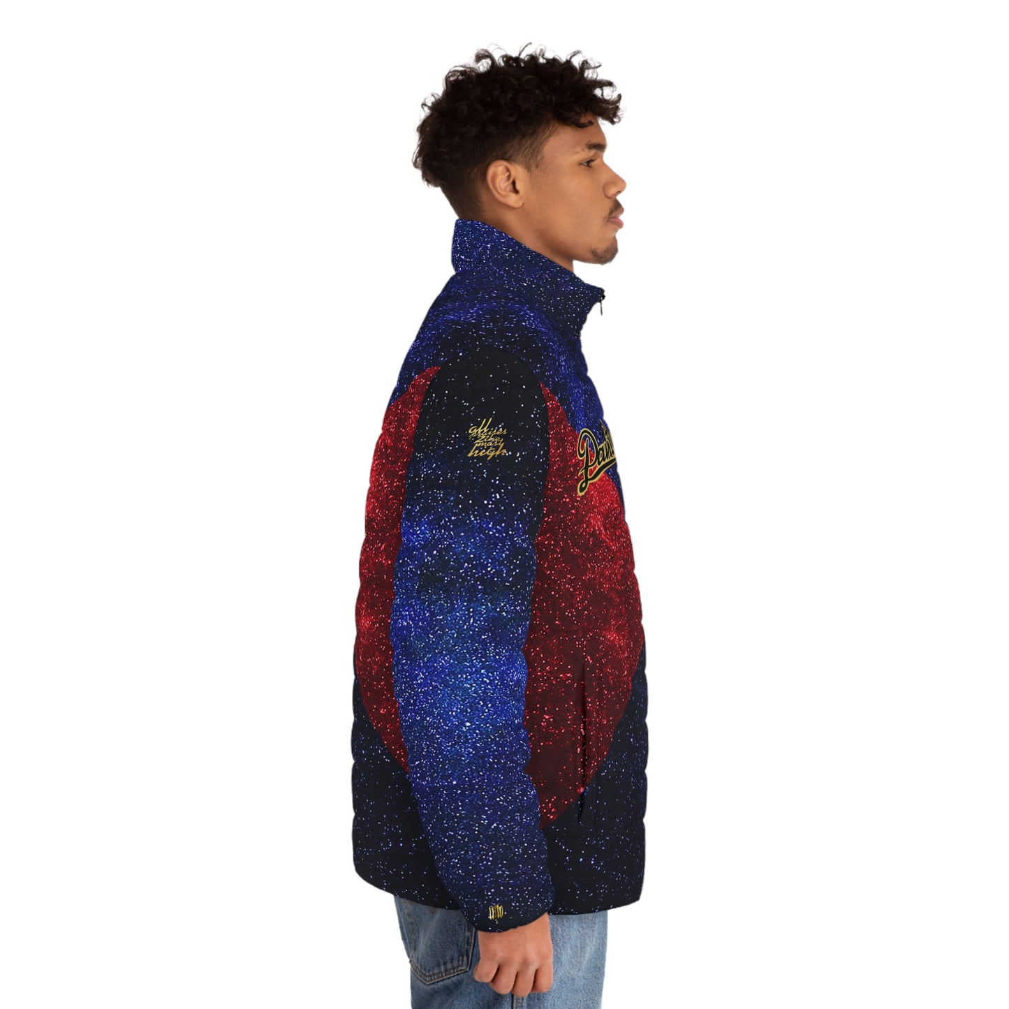 UNO PANTHA I AM THAT I AM Men's Puffer Jacket (AOP)