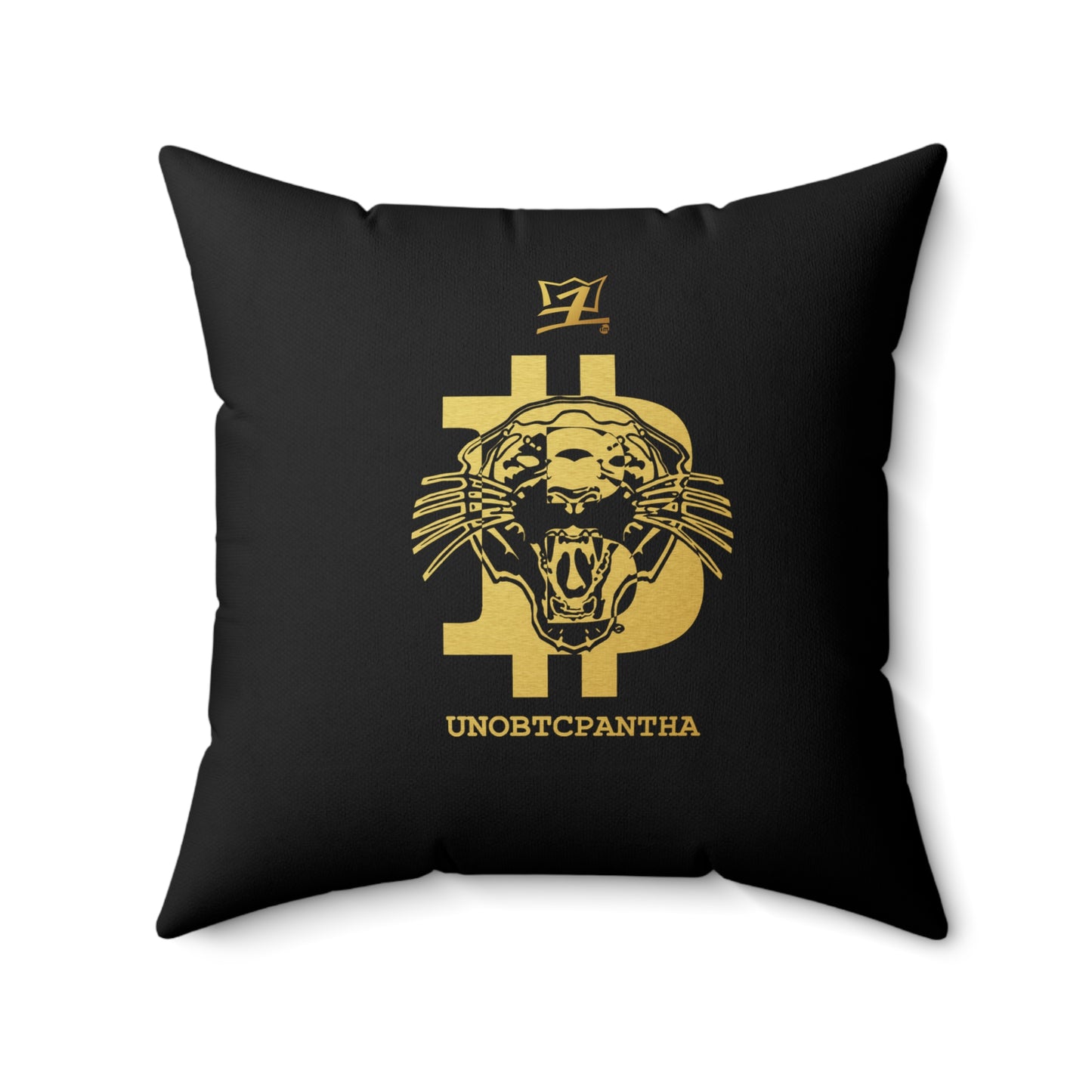 UNOBTCPANTHA Faux Suede Square Pillow