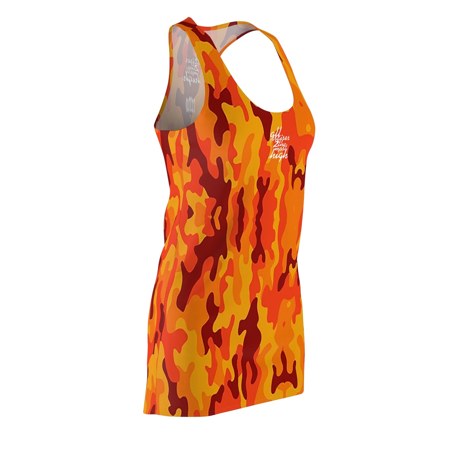 UNO ALL PRAISES Women's Cut & Sew Racerback Dress Camo Collection