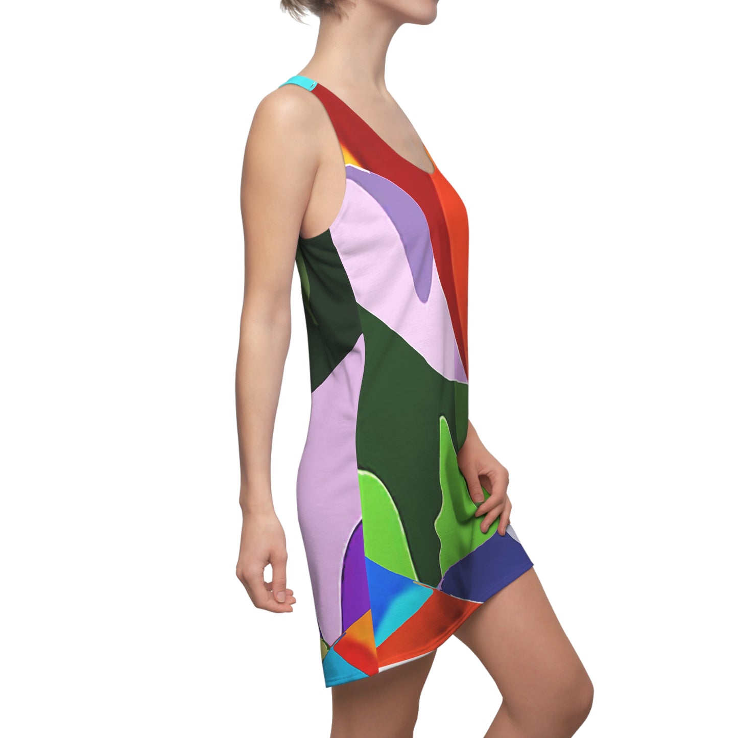 UNO ABSTRACTS Women's Cut & Sew Racerback Dress (AOP)