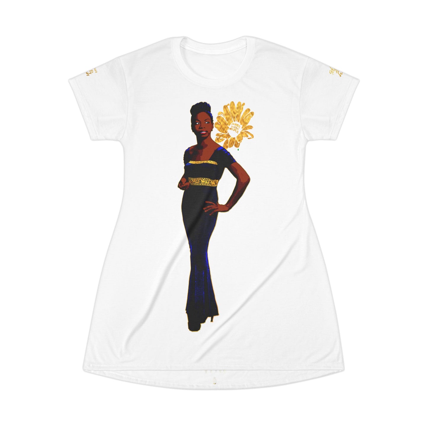 UNO LOVENINA POWERFLOWER All Over Print T-Shirt Dress