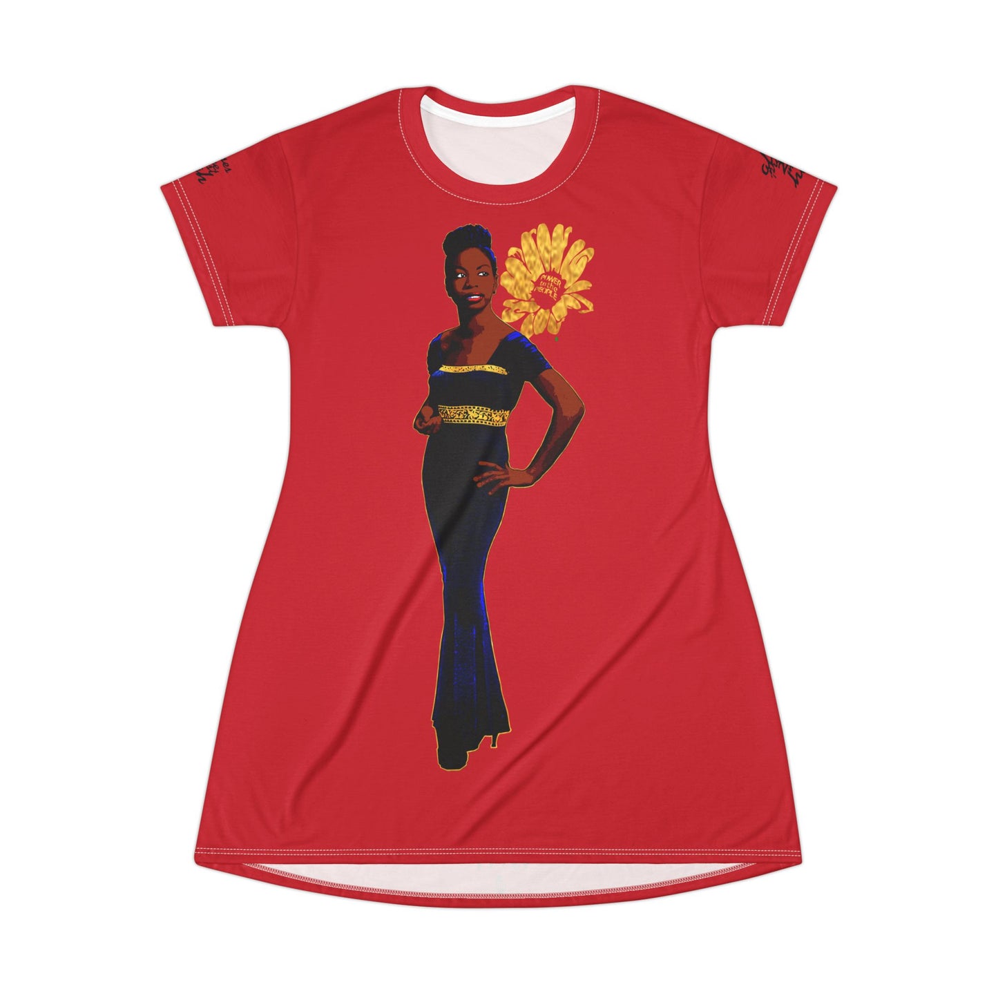 UNO LOVENINA POWERFLOWER All Over Print T-Shirt Dress