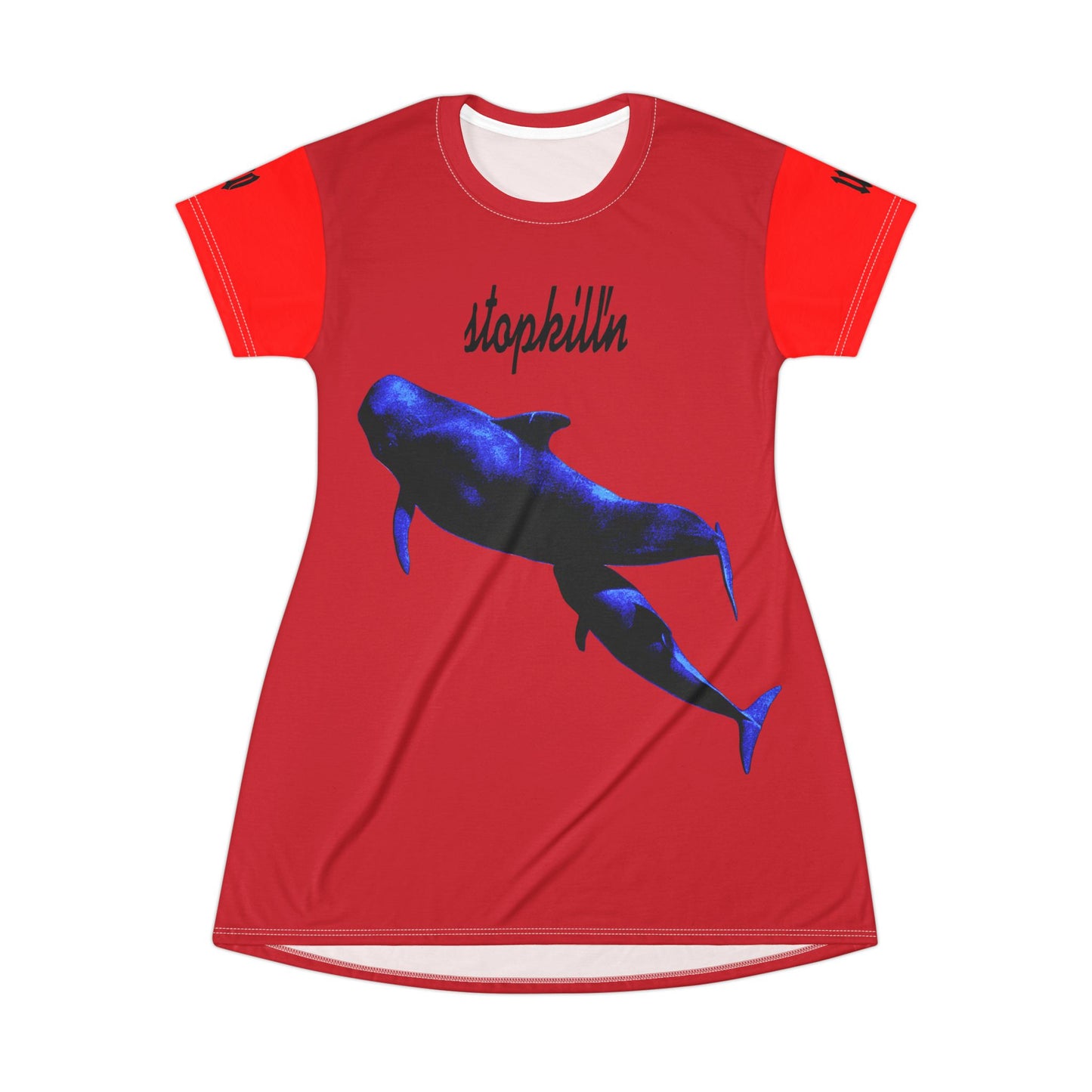 UNO MAMABABYMAMA STOPKILL'N All Over Print T-Shirt Dress