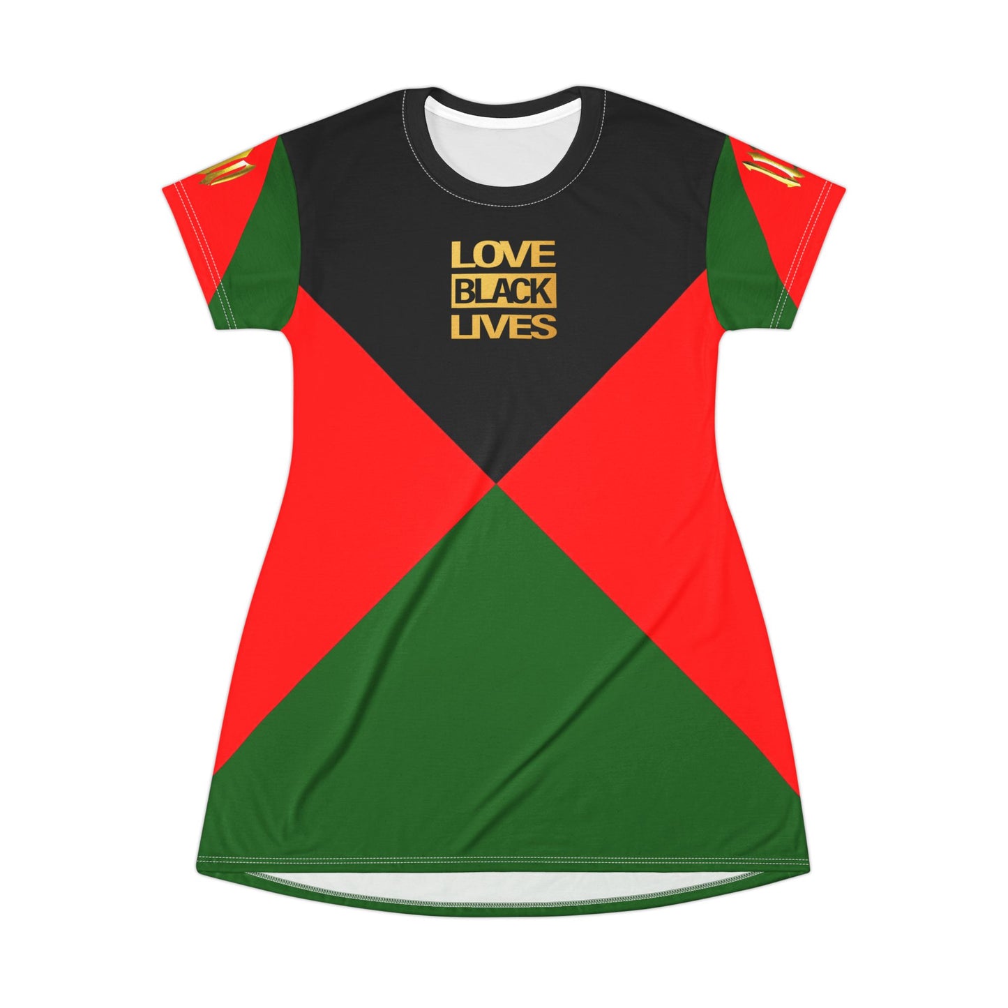 UNO LOVEBLACKLIVES All Over Print T-Shirt Dress