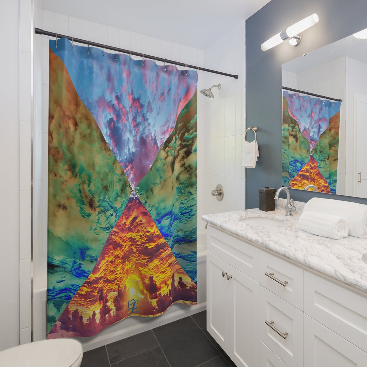 UNO ABSTRACTS Shower Curtains