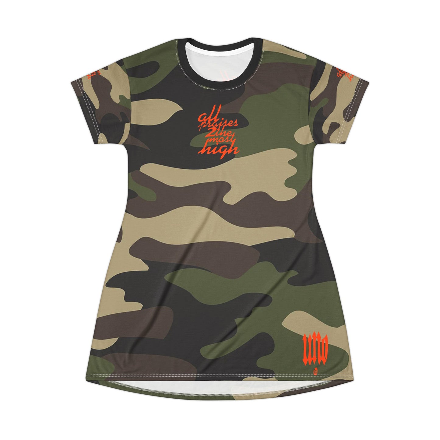 UNO ALL PRAISES All Over Print T-Shirt Dress