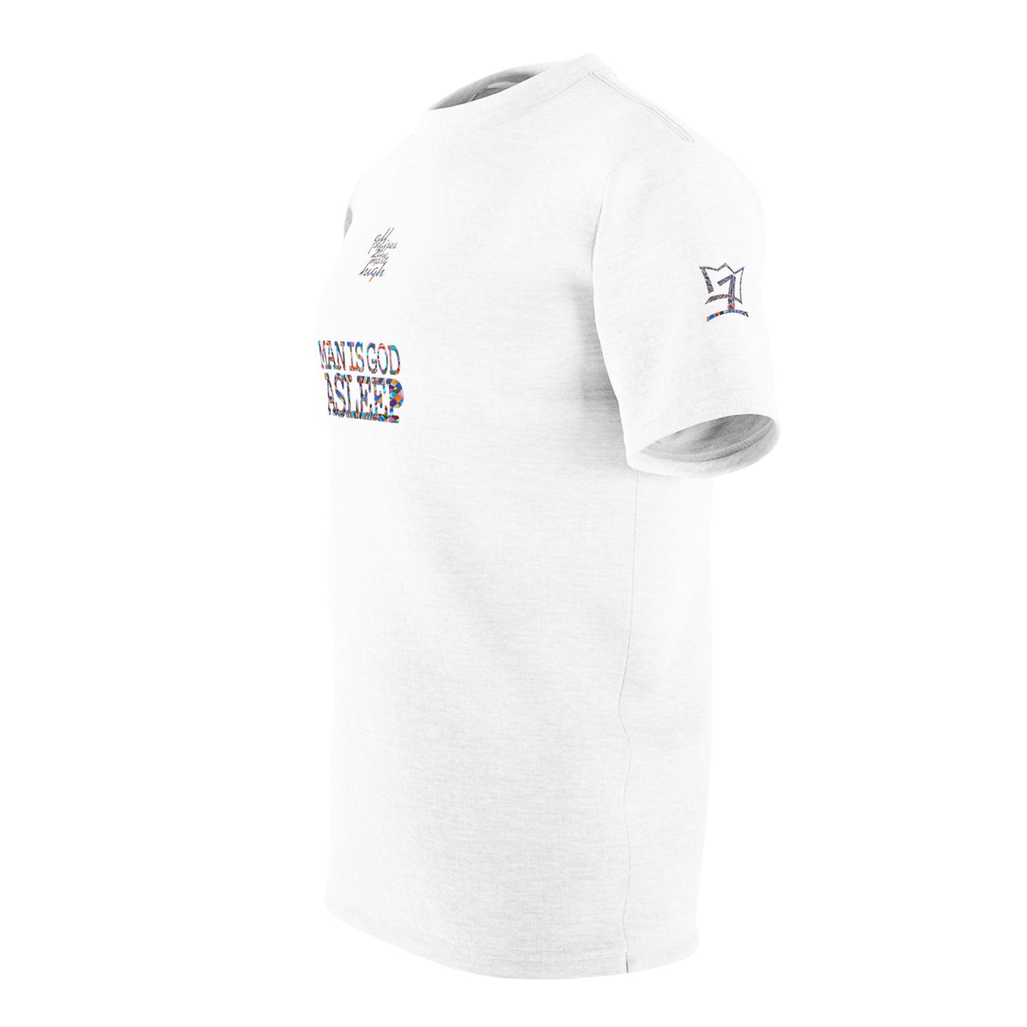 UNO ALLPRAISES GOD IS MAN Unisex Cut & Sew Tee (AOP)