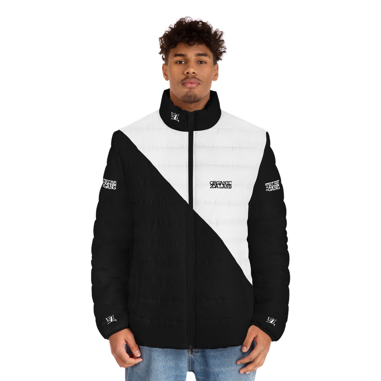 UNO ORGANIC TRIBE=GANG BIGBABYJESUS Men's Puffer Jacket (AOP)