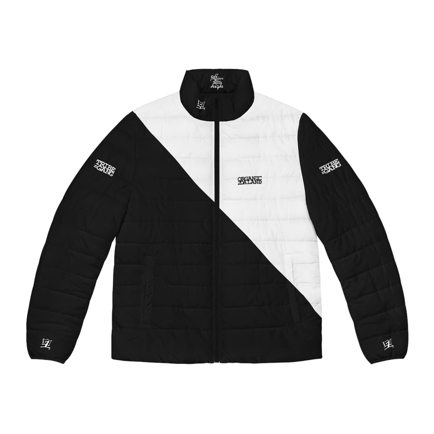 UNO ORGANIC TRIBE=GANG BIGBABYJESUS Men's Puffer Jacket (AOP)