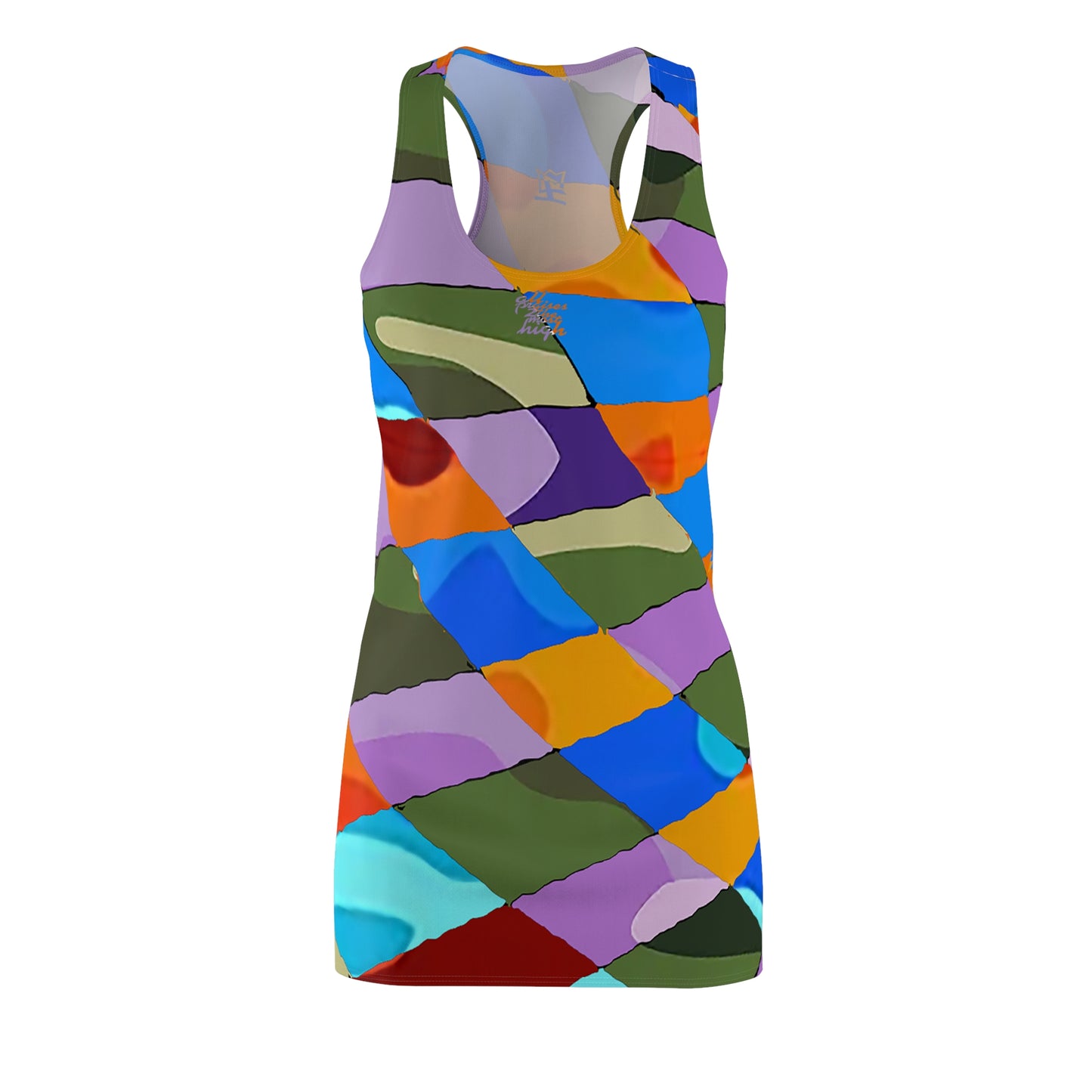 UNO ABSTRACTS Women's Cut & Sew Racerback Dress (AOP)