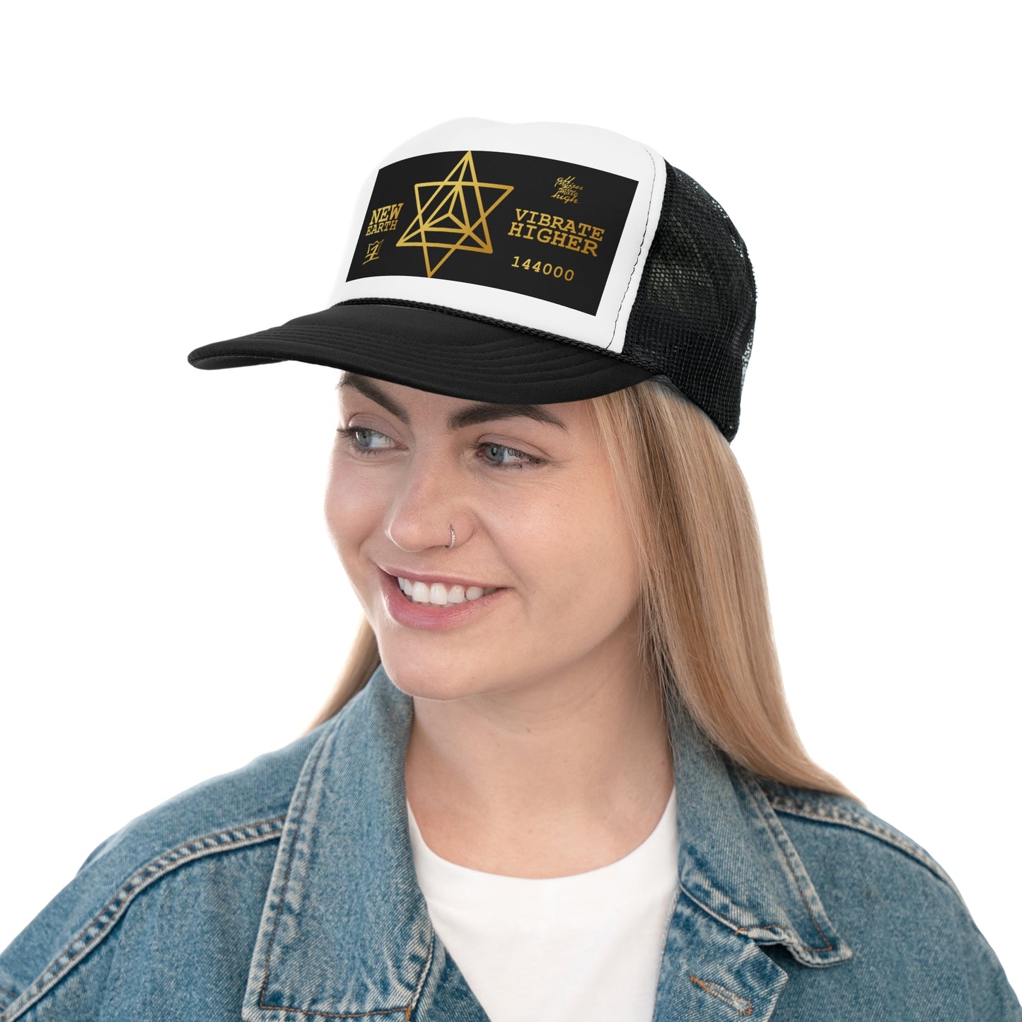 UNO ABSTRACS NEW EARTH MERKABA Trucker Caps