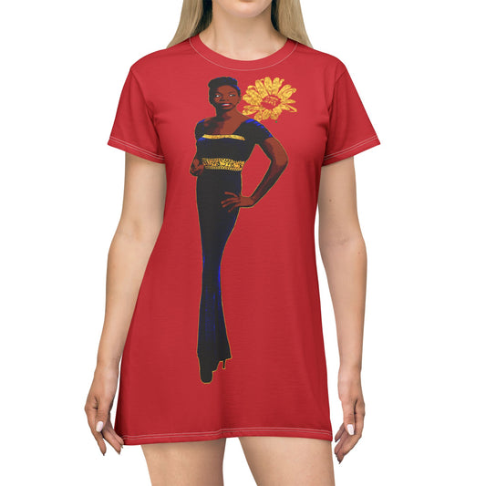 UNO LOVENINA POWERFLOWER All Over Print T-Shirt Dress